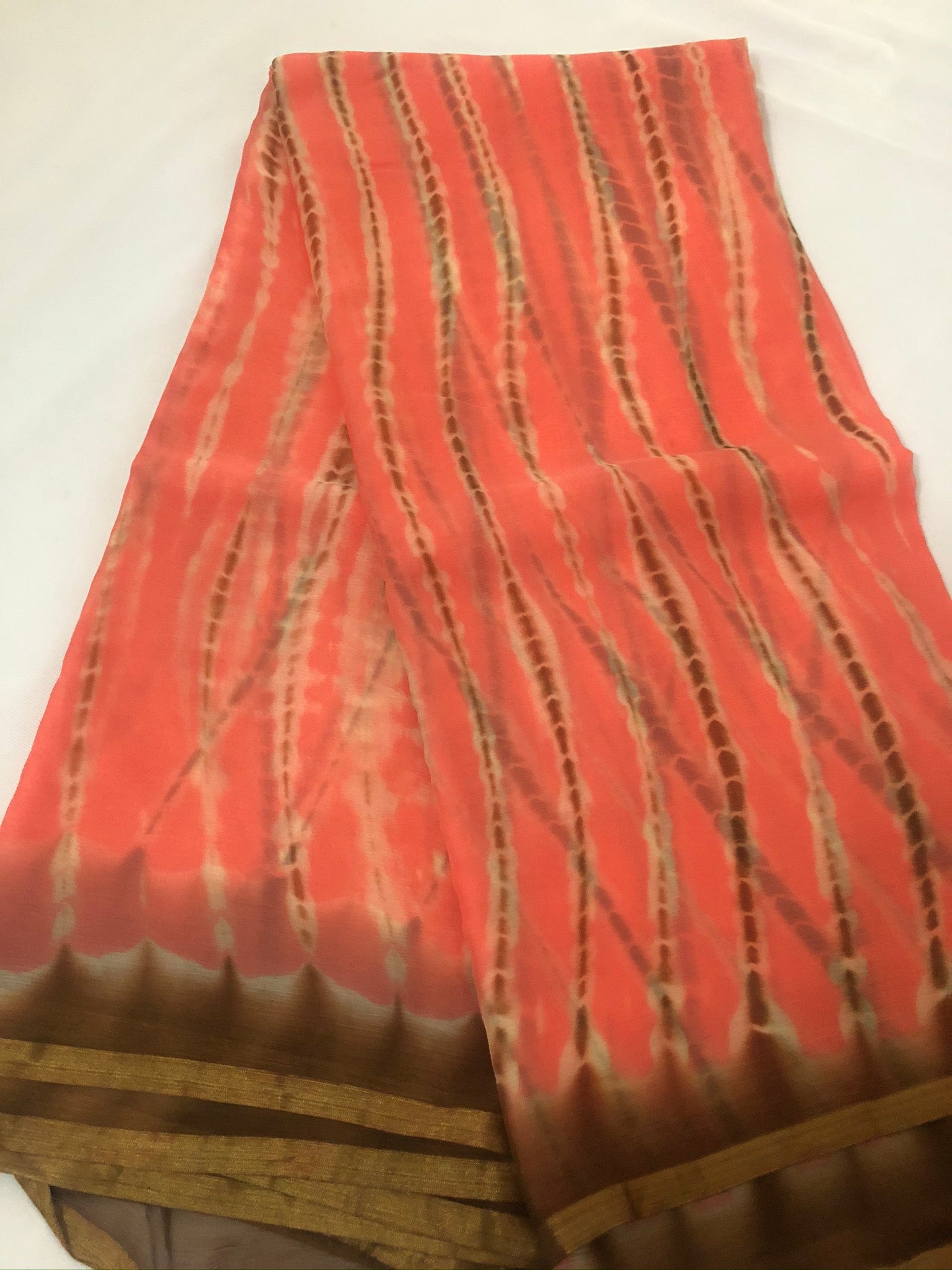 PURE CHIFFON SHIBORI TIE AND DYE FABRIC