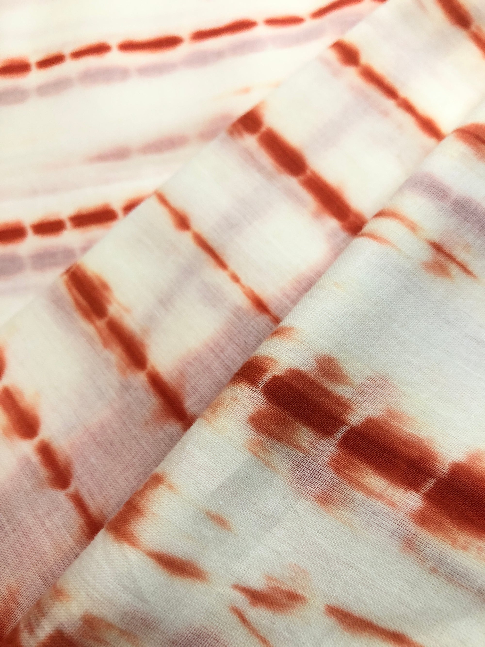 Tie and dye mul cotton fabric