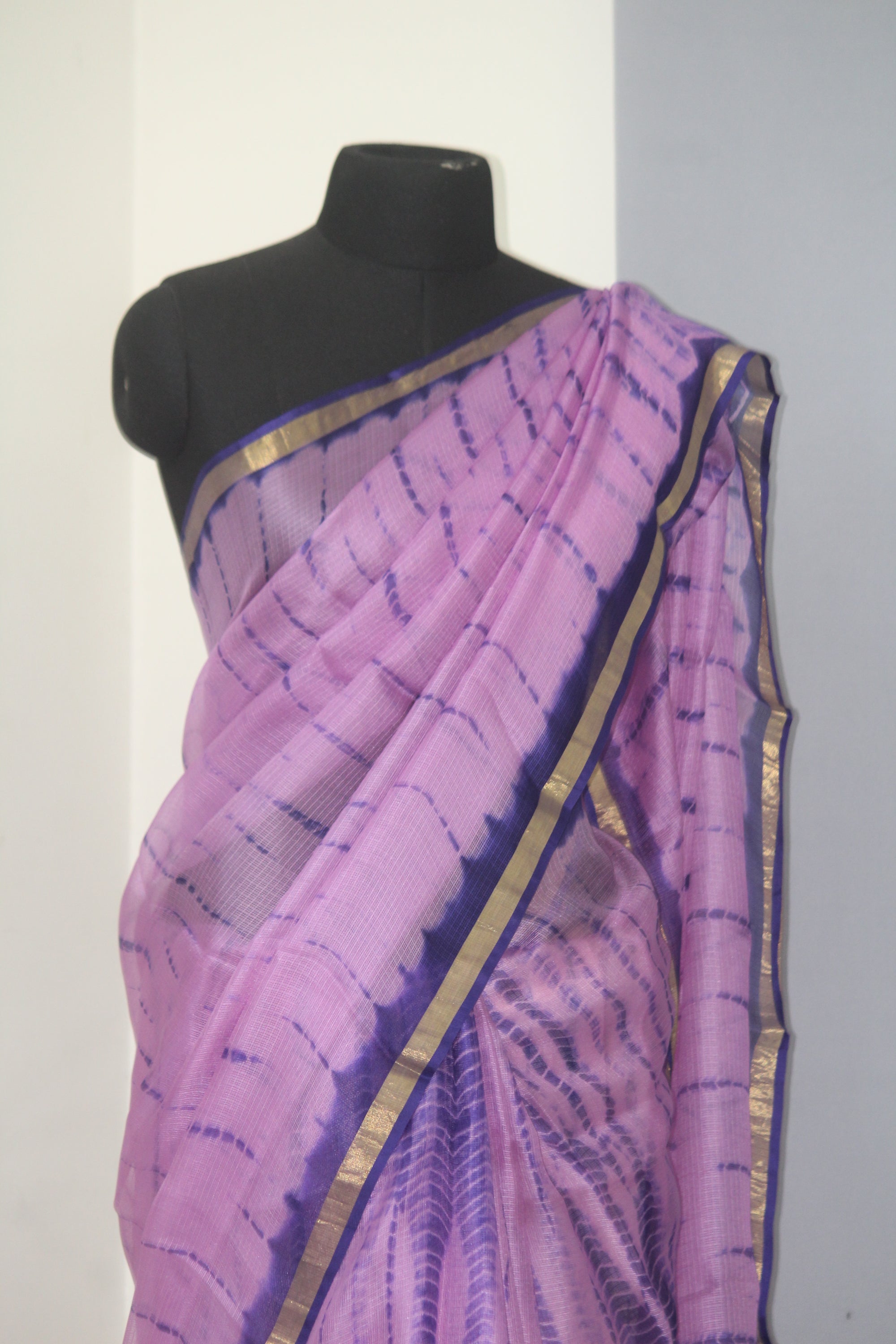 Tie and dye pure kota silk saree