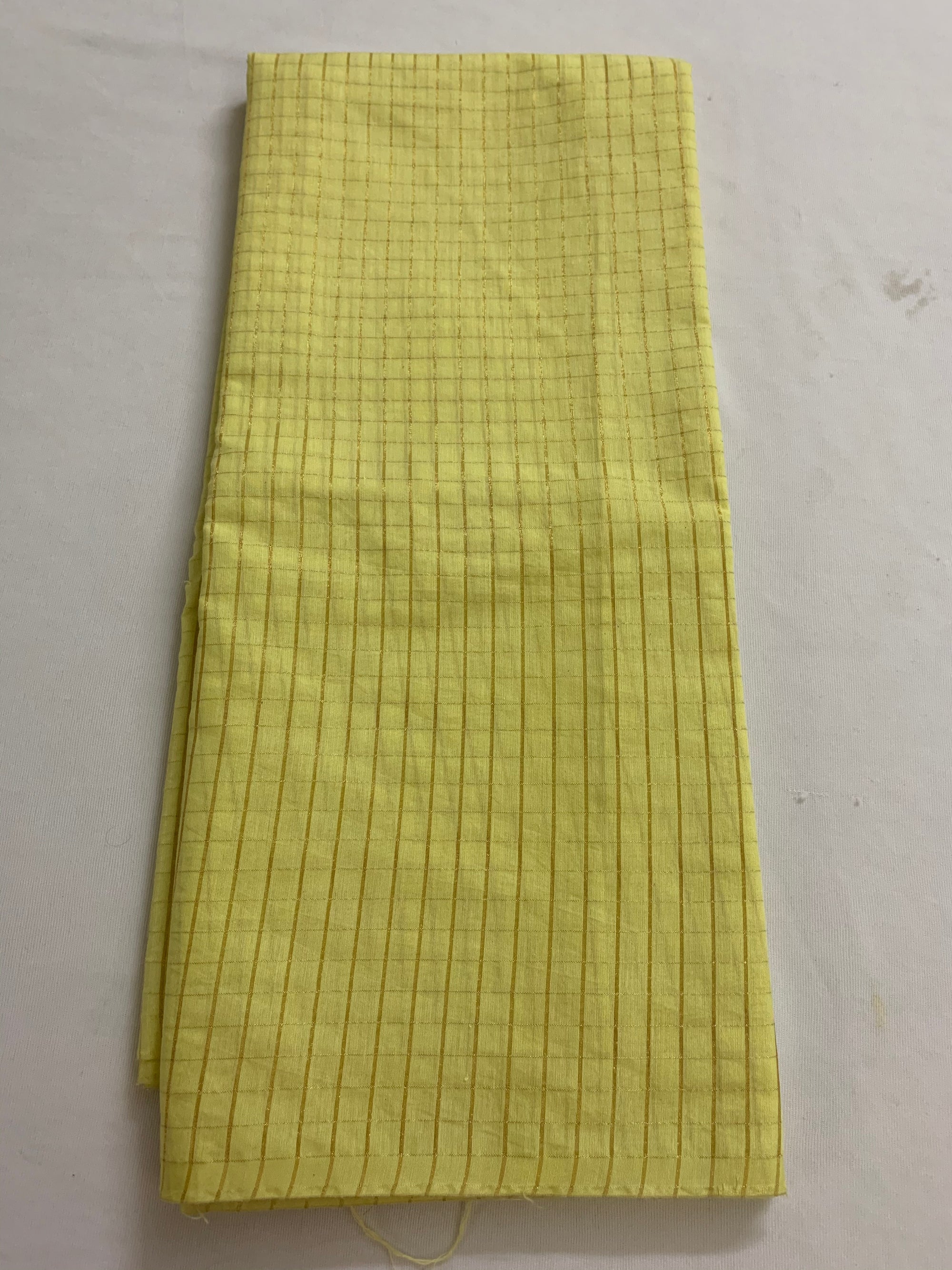 Silk cotton checks fabric