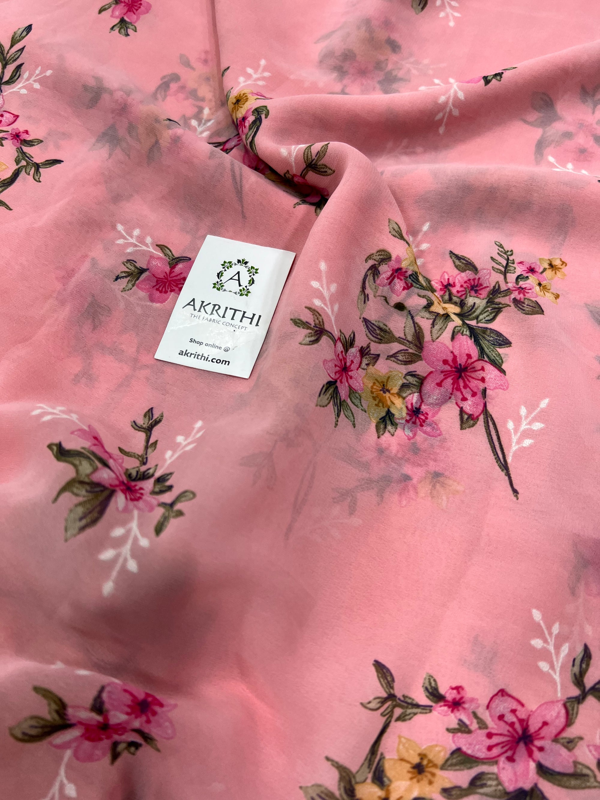 Digital floral Printed georgette fabric 56 inches width