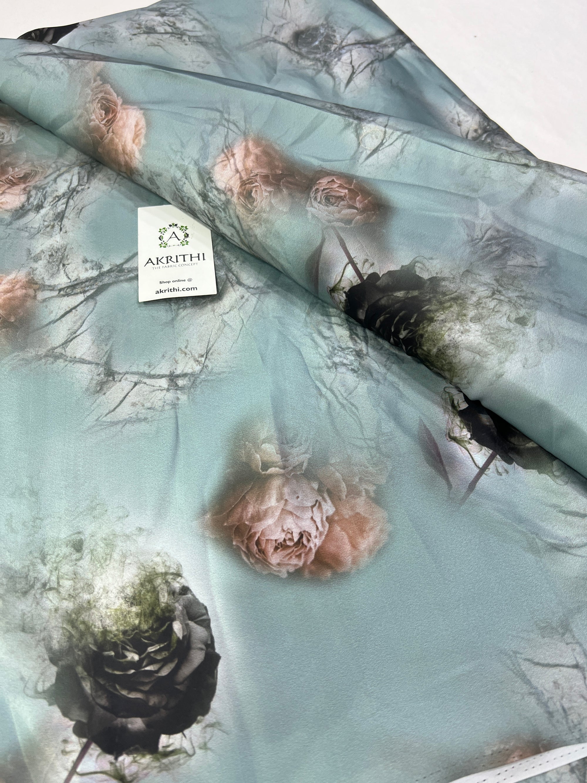 Digital printed modal satin fabric