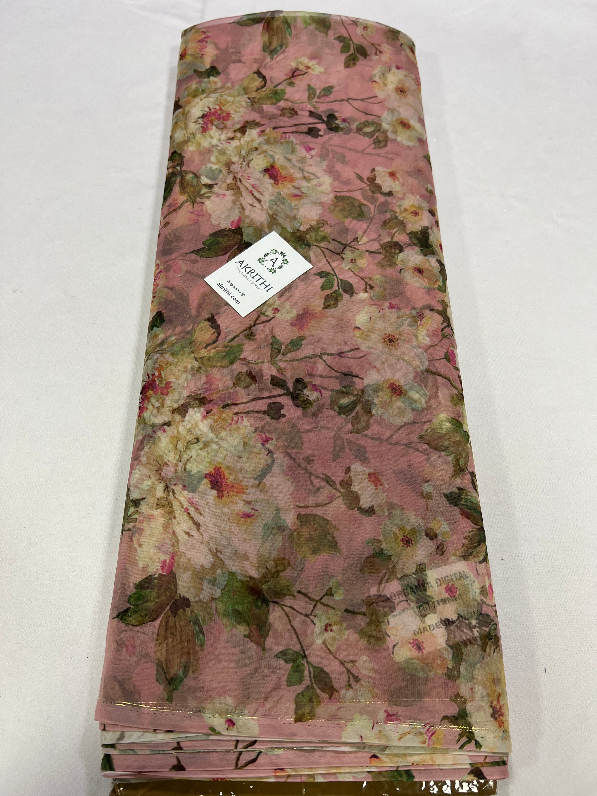 Digital floral Printed organza fabric