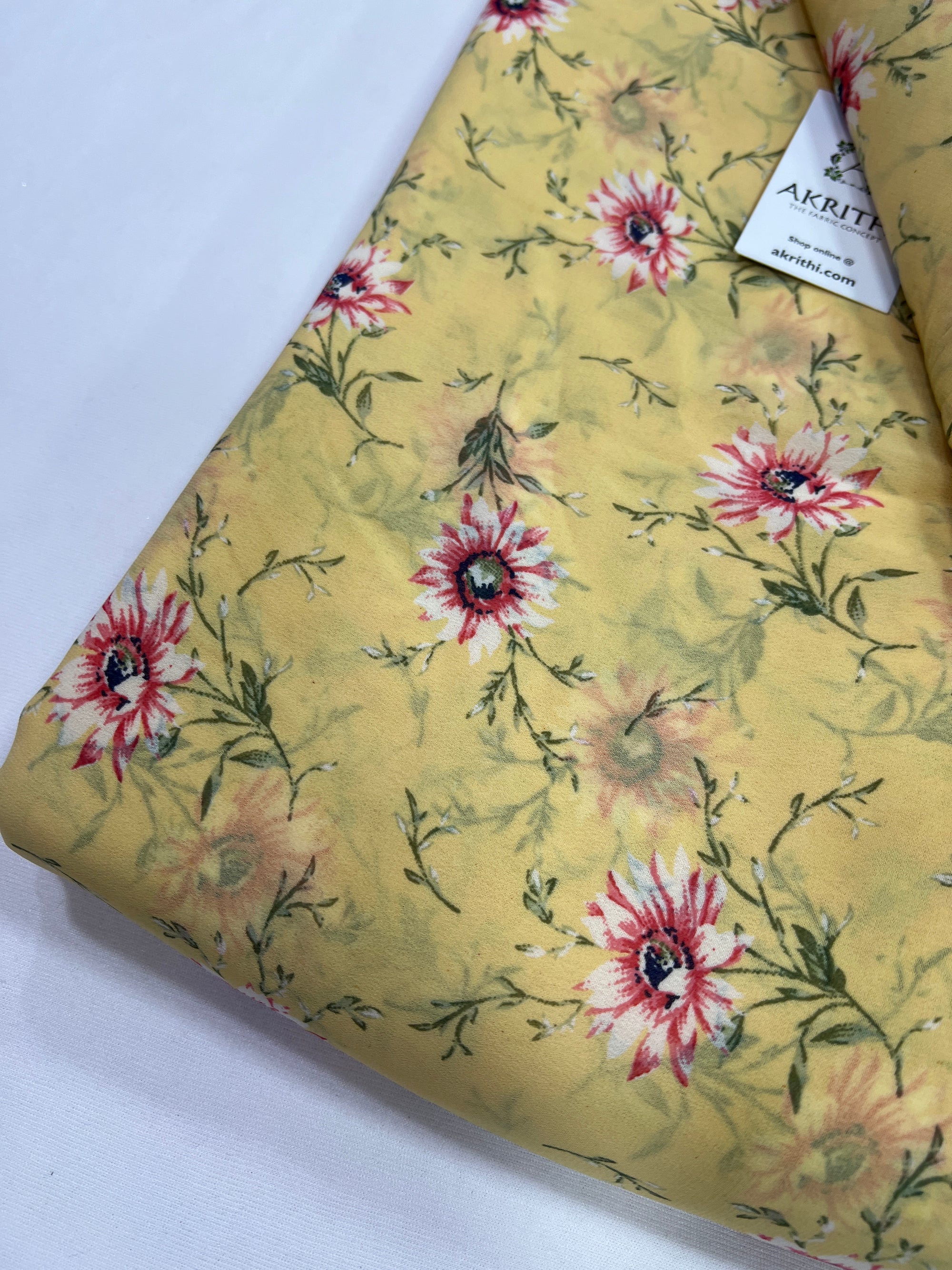 Floral printed georgette fabric 56 inches width
