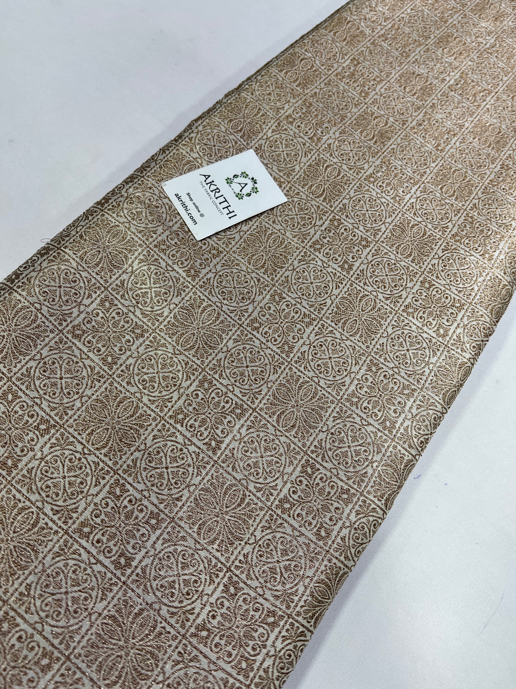 Pure silk Handloom Banarasi brocade fabric