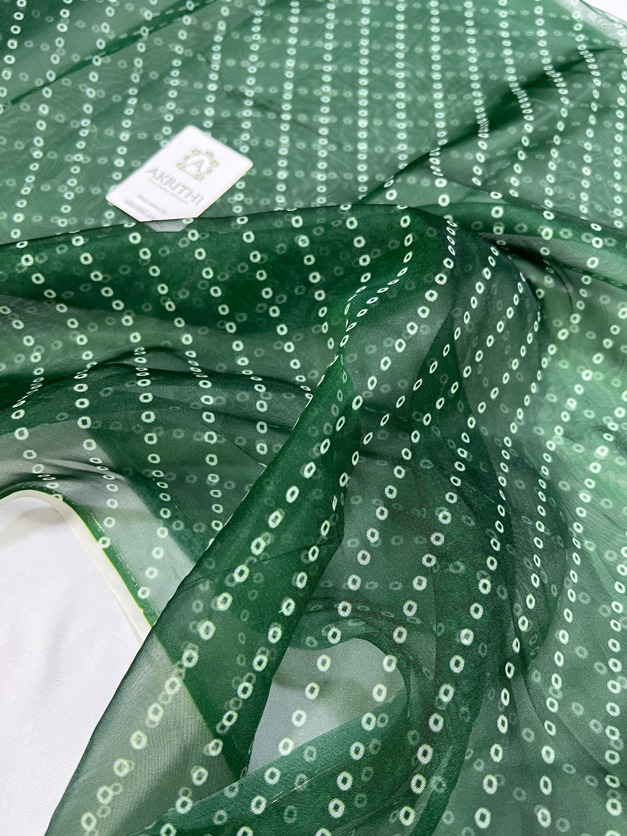 Bandhani Printed organza fabric