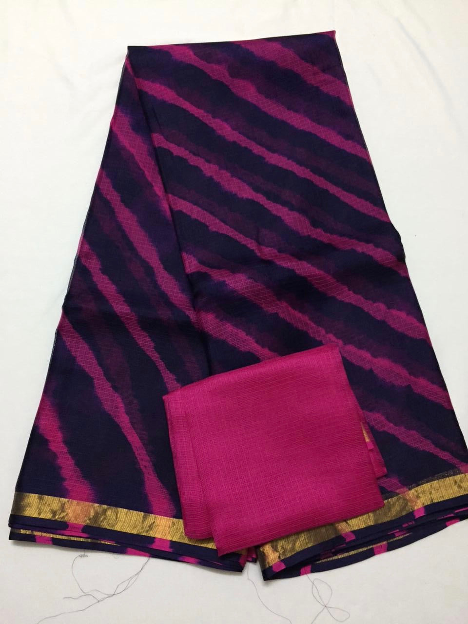 Pure kota silk leheriya saree