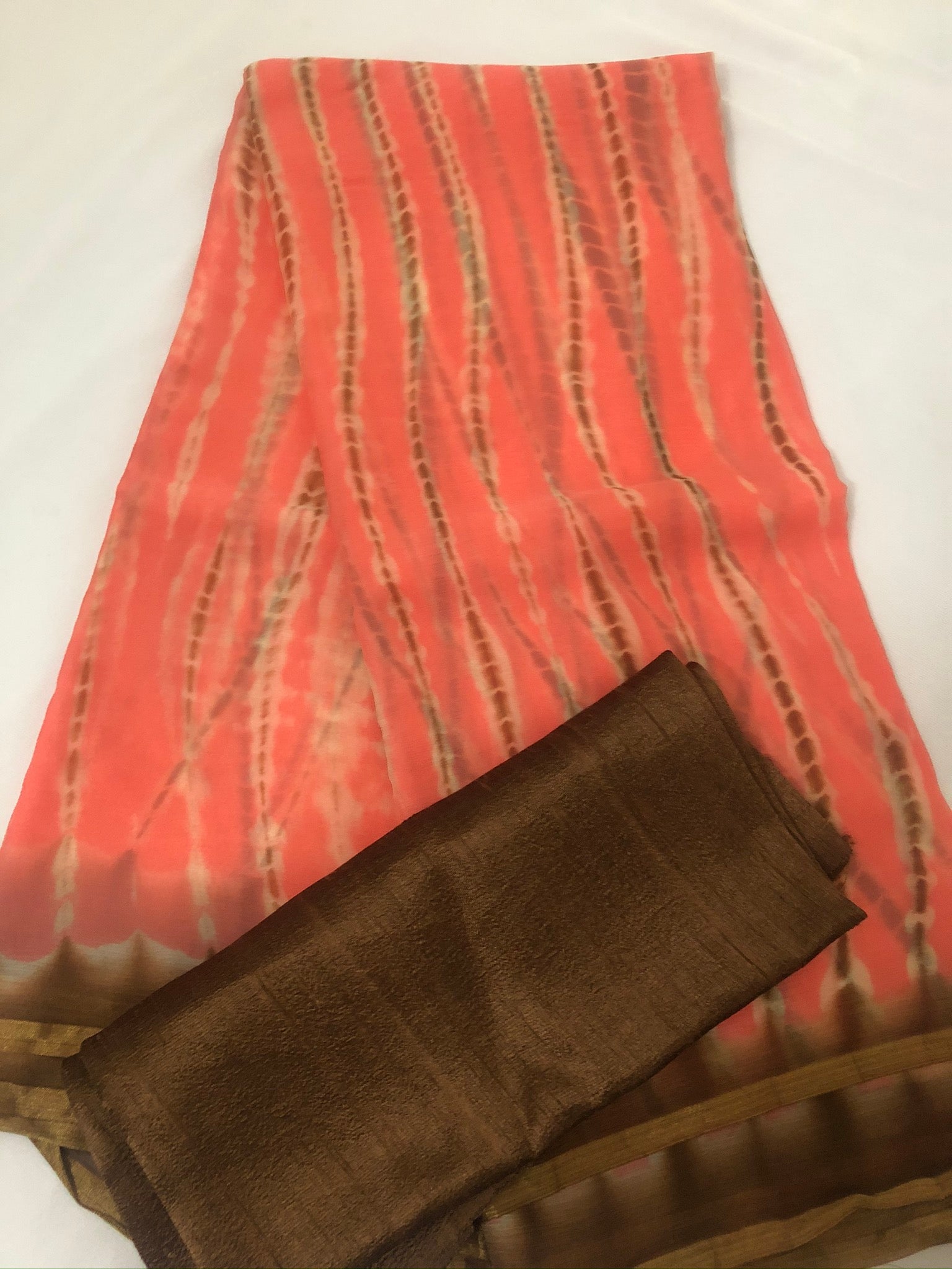 PURE CHIFFON SHIBORI TIE AND DYE SAREE