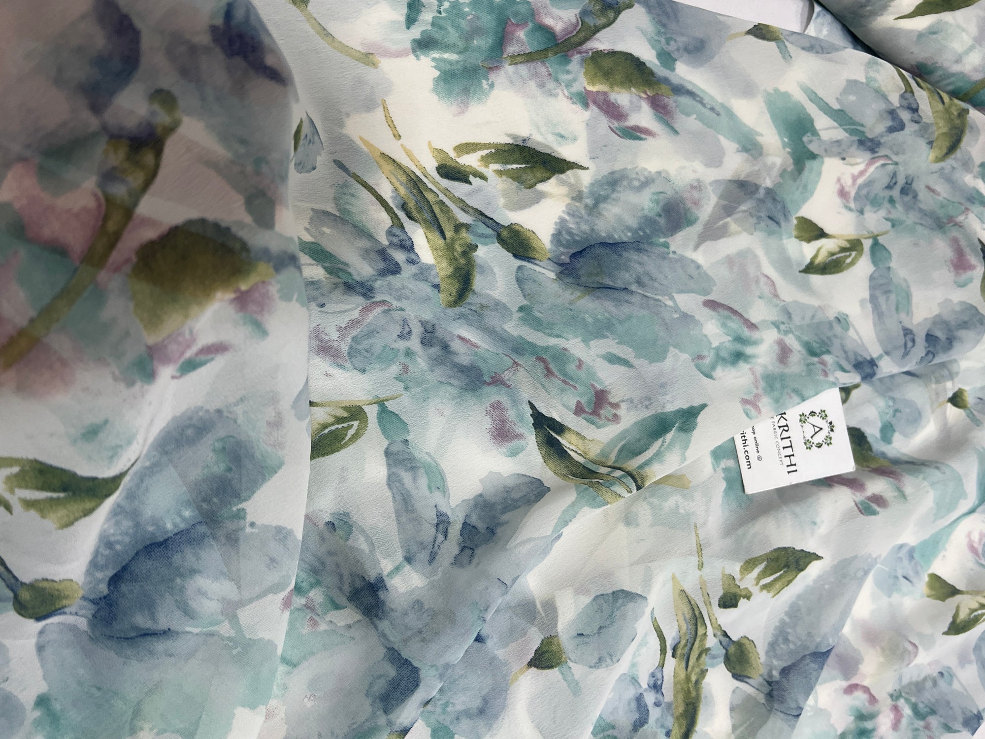 Digital floral printed georgette fabric