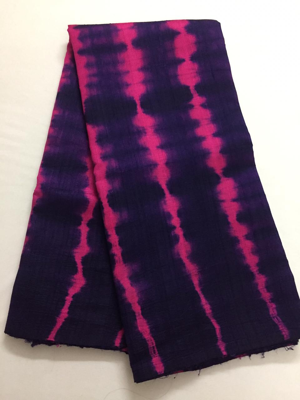 Tie and dye leheriya pure raw silk saree