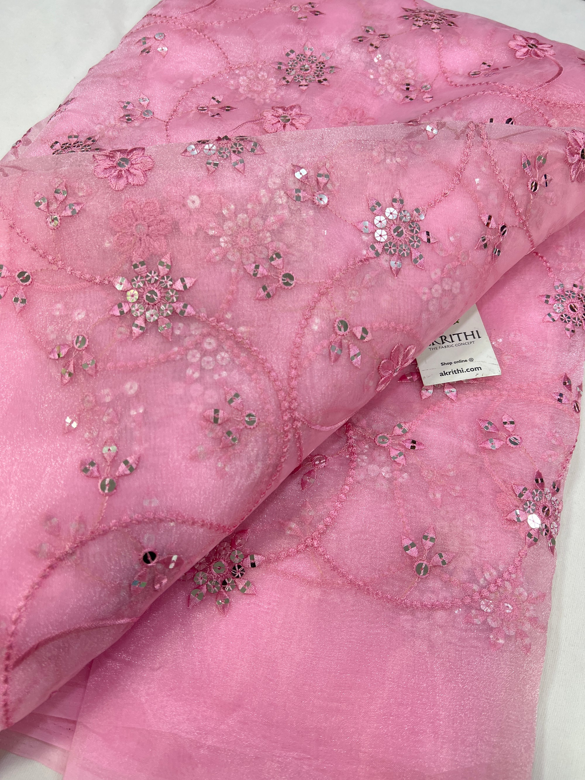 Embroidery on Organza fabric