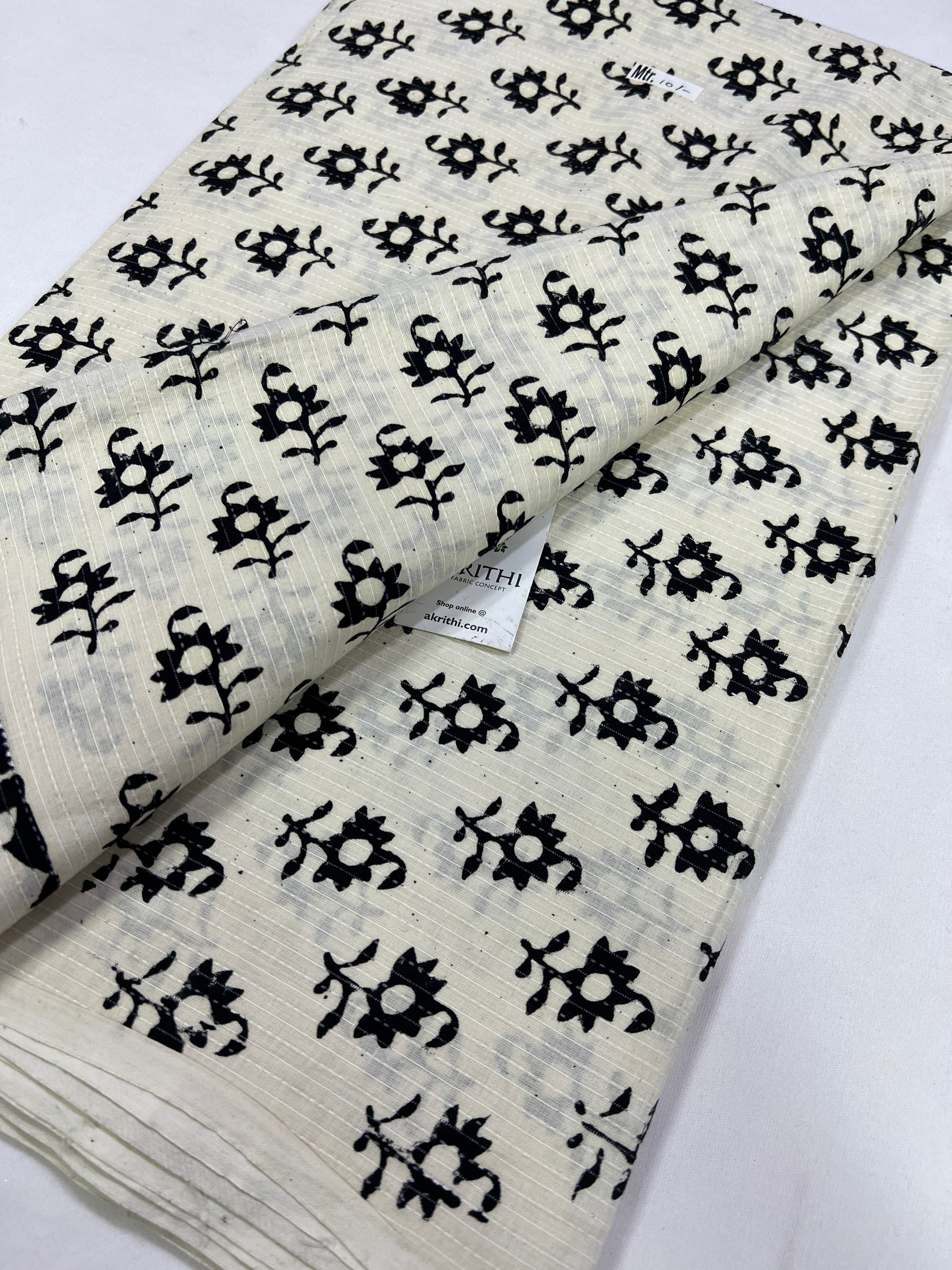 Kantha pure cotton fabric