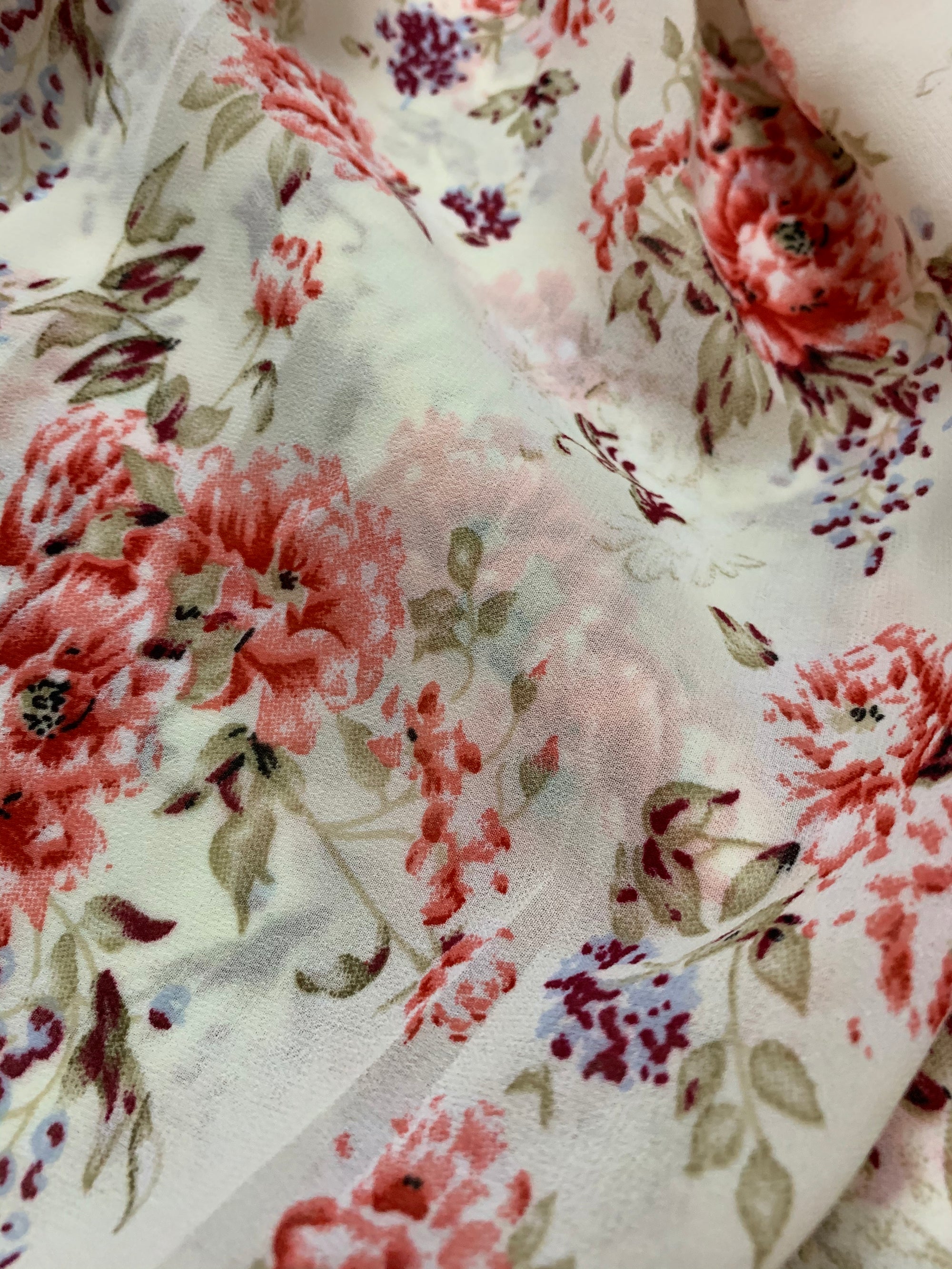 Digital floral Printed georgette fabric