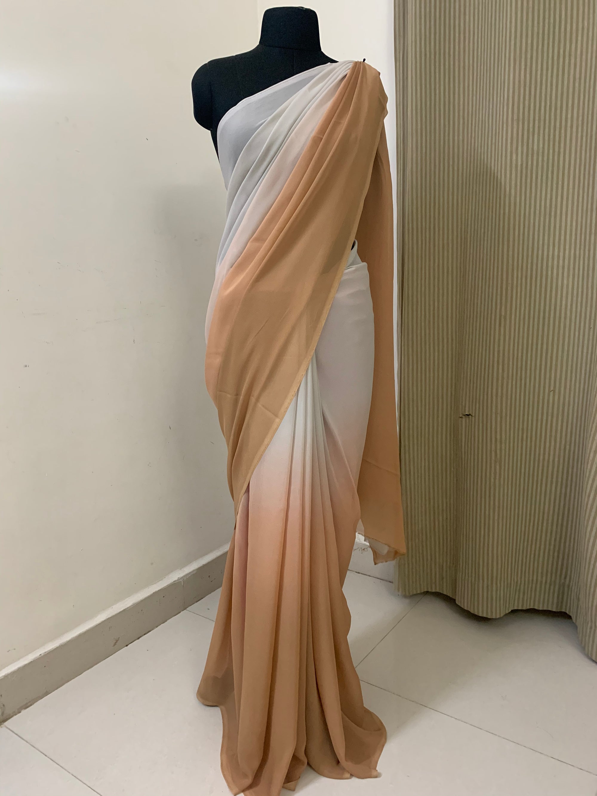 Shaded georgette saree
