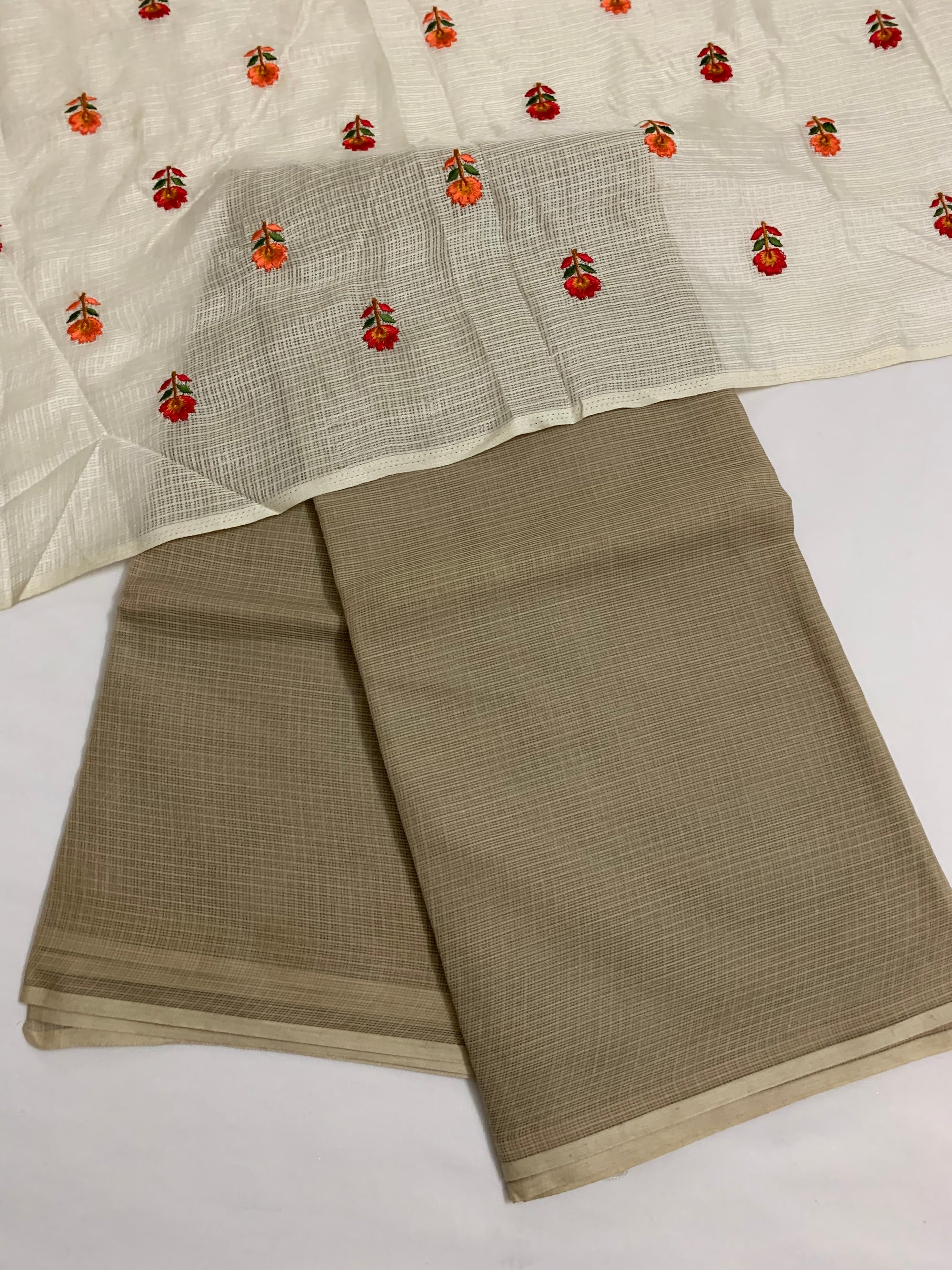Kota doriya saree with embroidered blouse