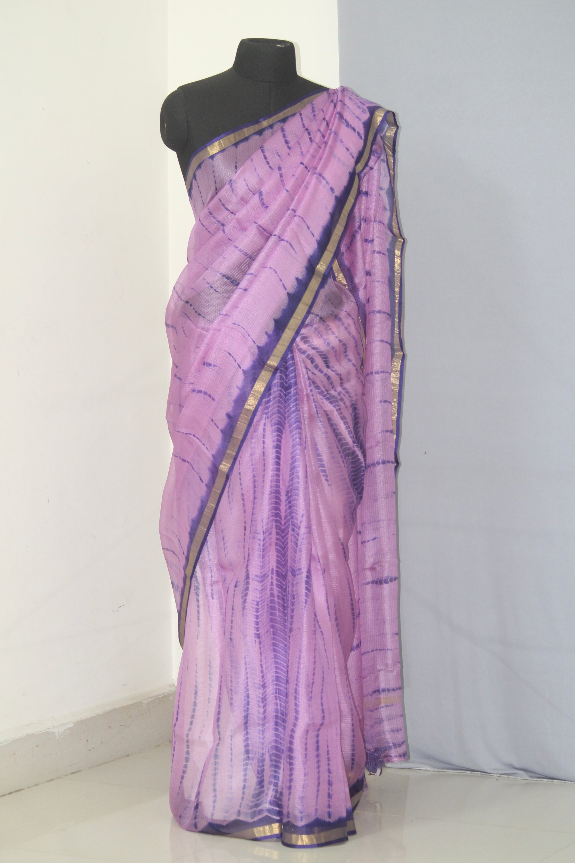 Tie and dye pure kota silk saree