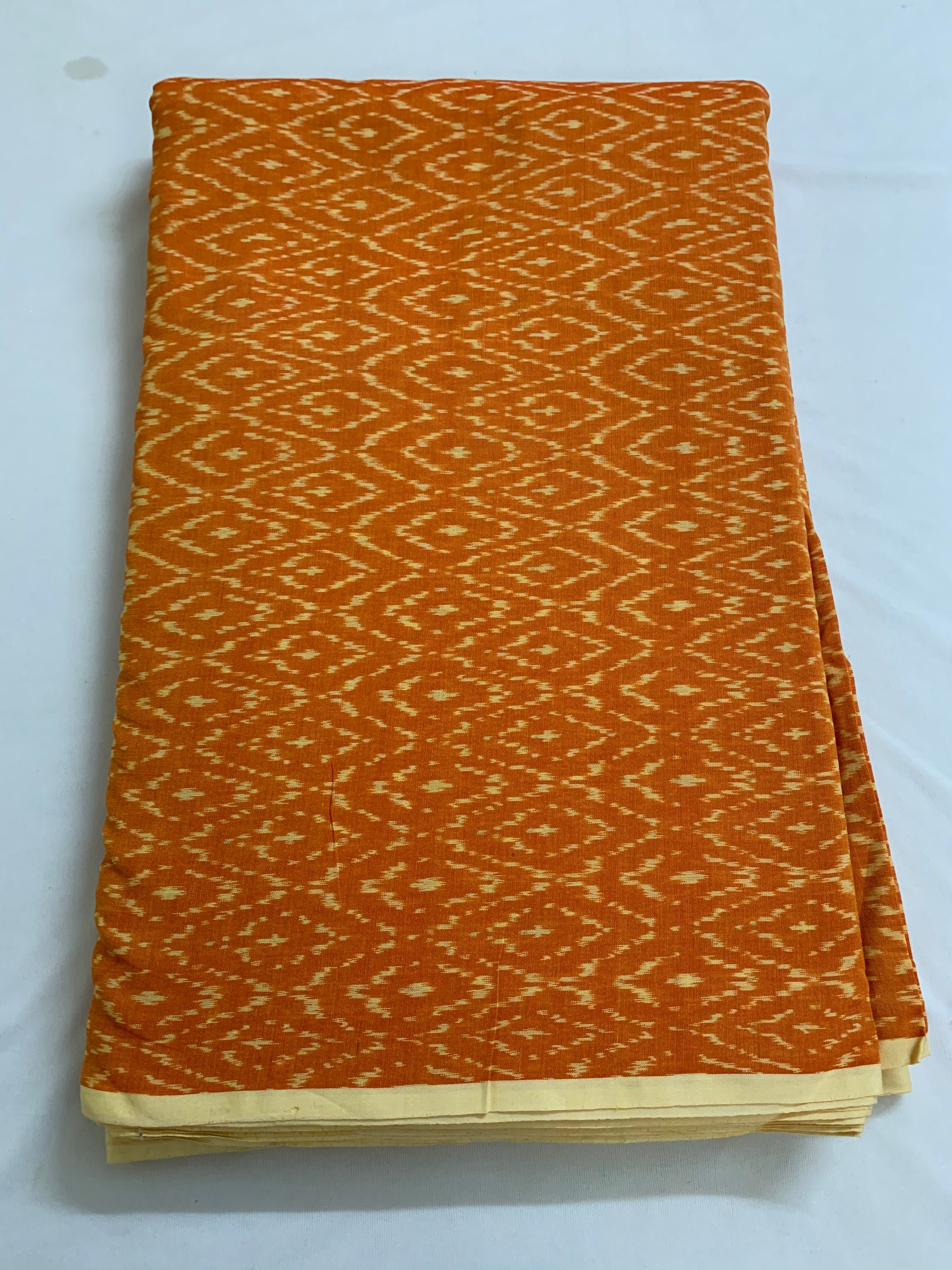 Ikat mercerised cotton fabric