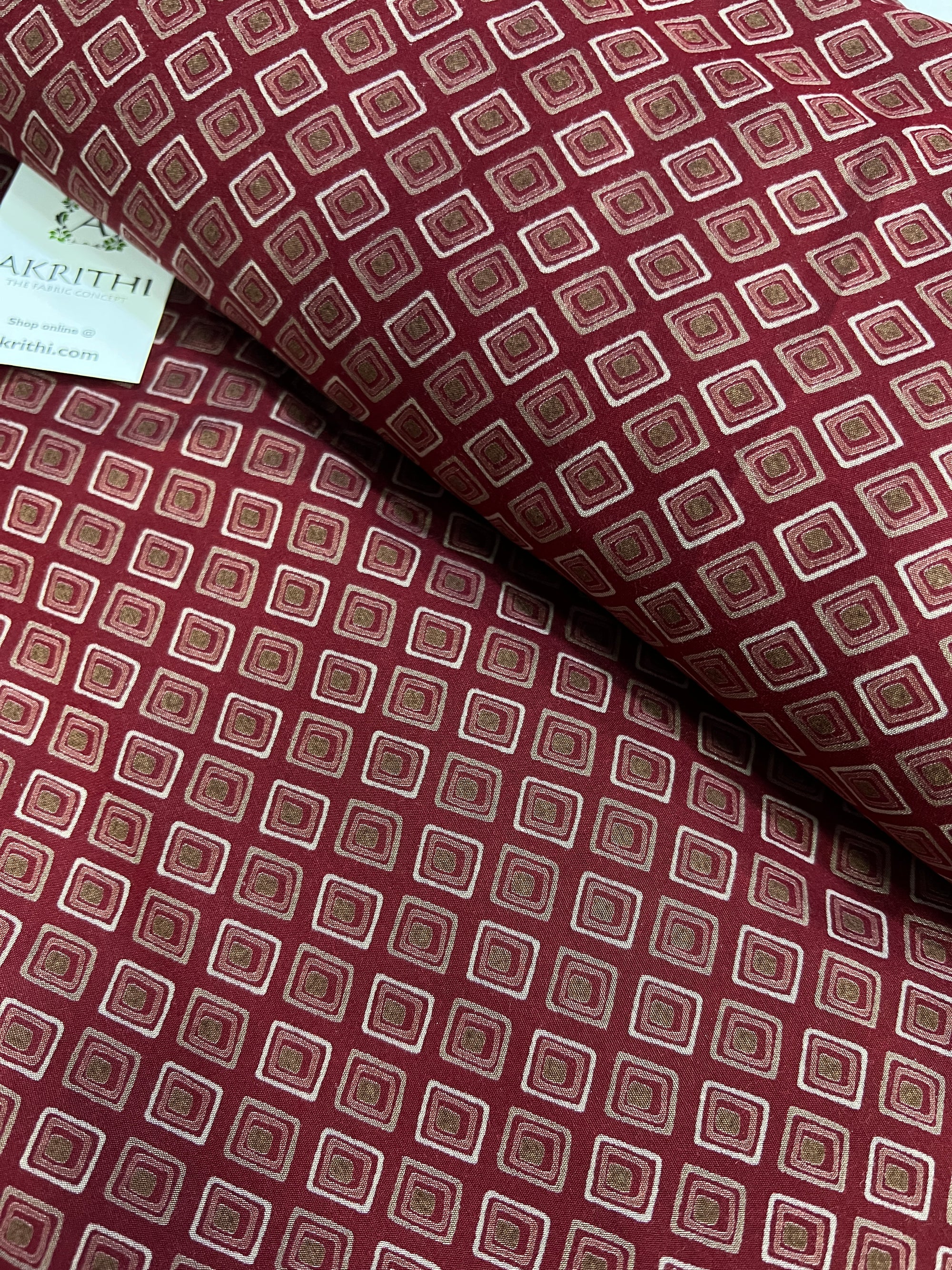 Printed silk fabric
