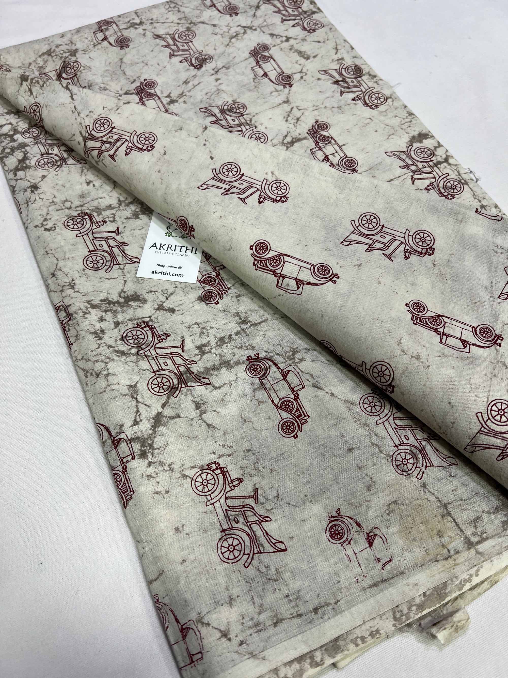 Dabu printed pure cotton fabric