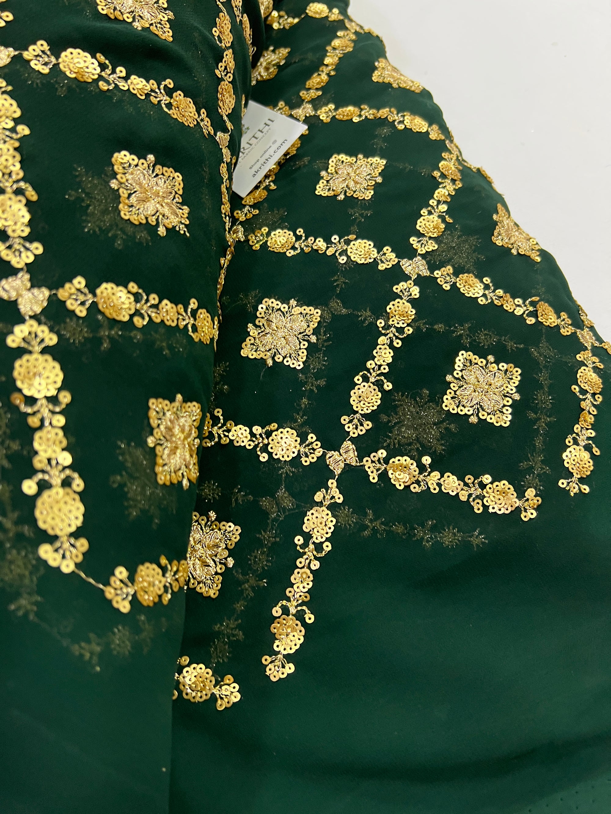 Embroidery on georgette fabric