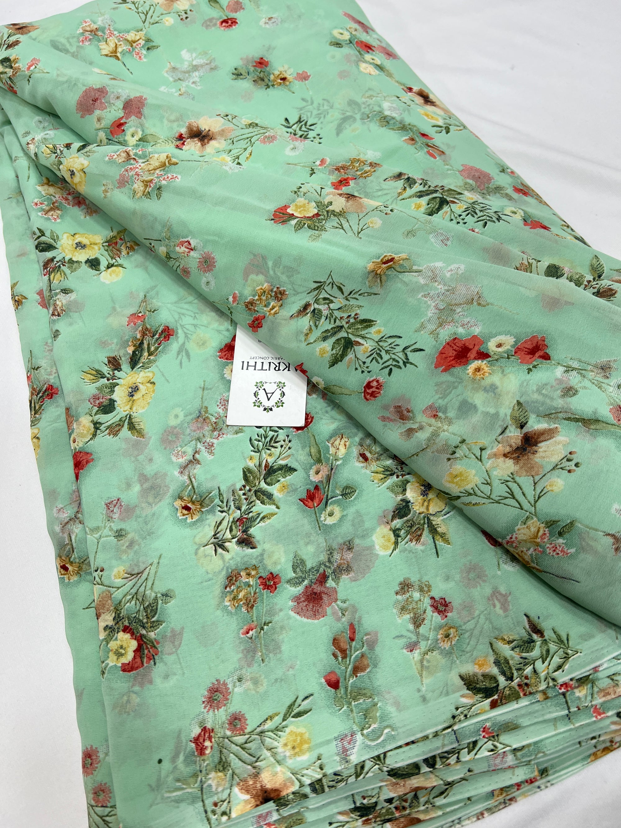 Floral printed georgette fabric