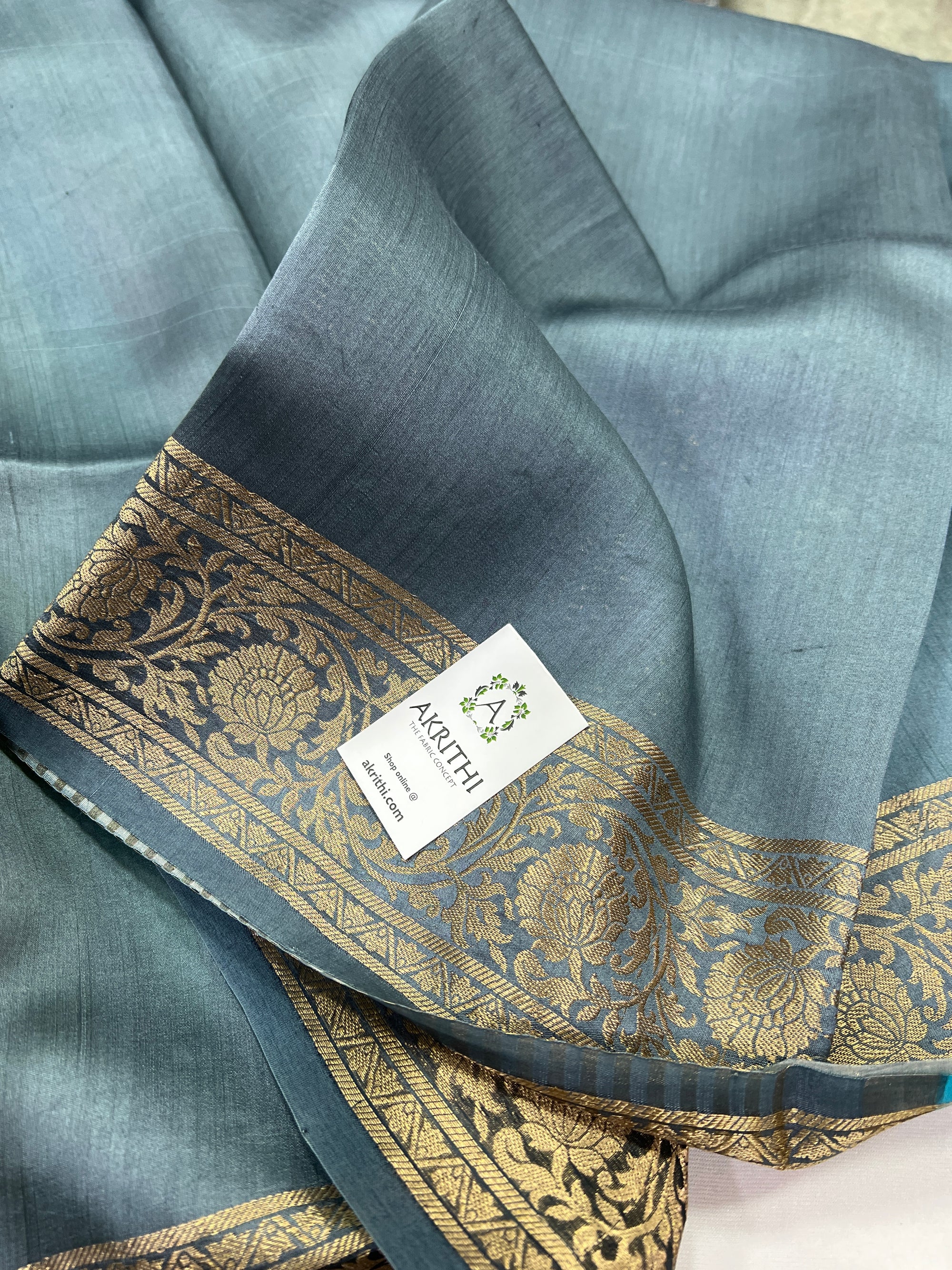 Hand brushed pure silk organza saree