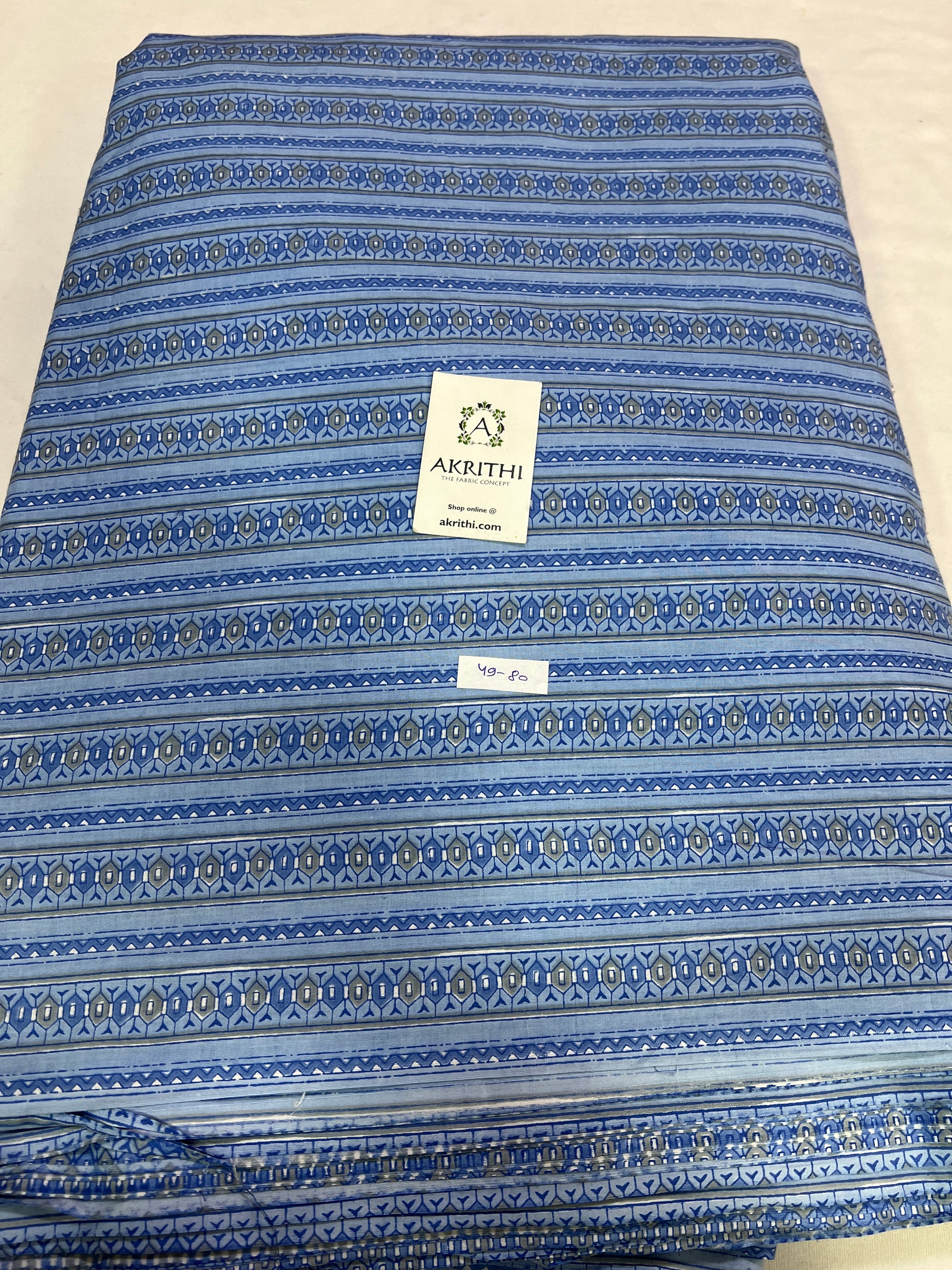 Printed pure cotton fabric