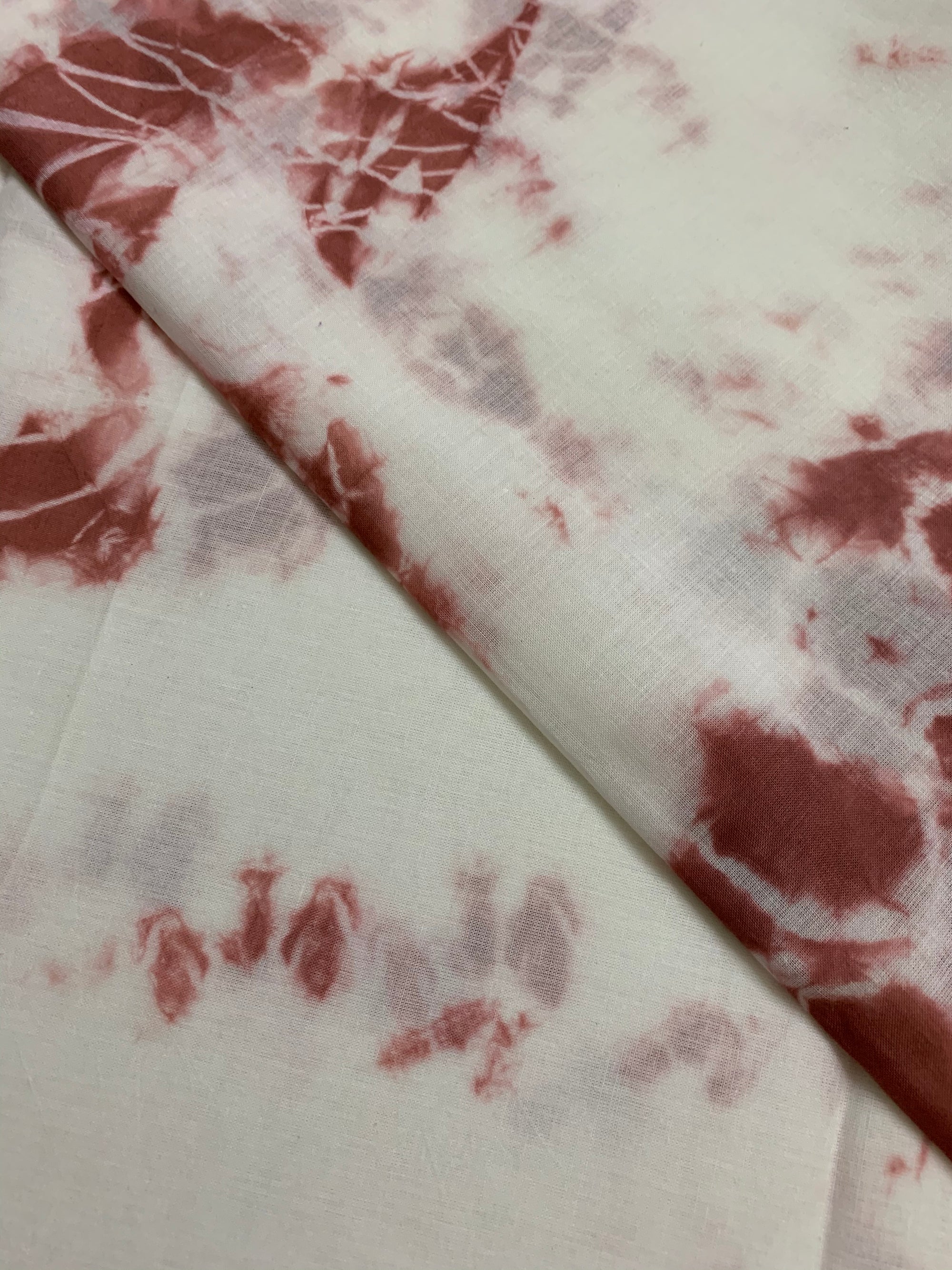 Tie and dye mul cotton fabric