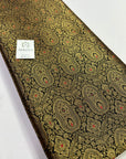 Handloom Banarasi brocade fabric with antique zari