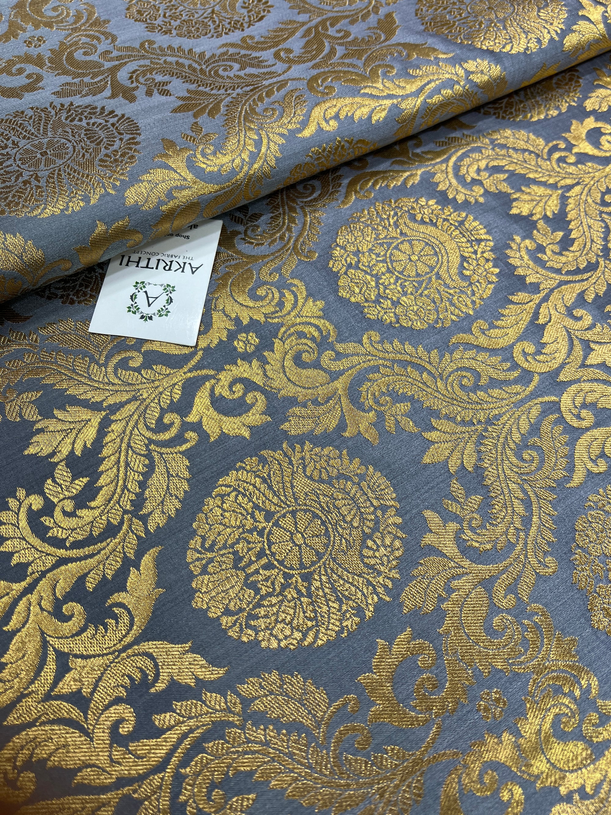 Handloom Banarasi brocade fabric