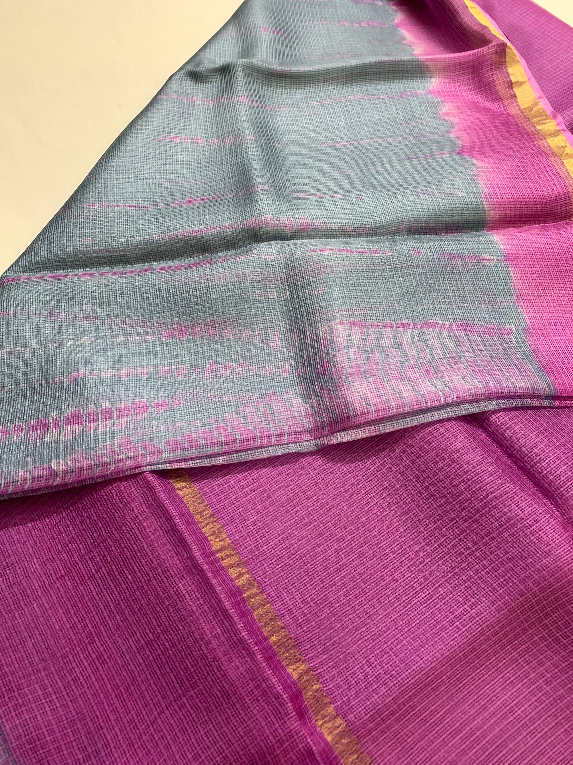 Tie and dye pure kota silk saree