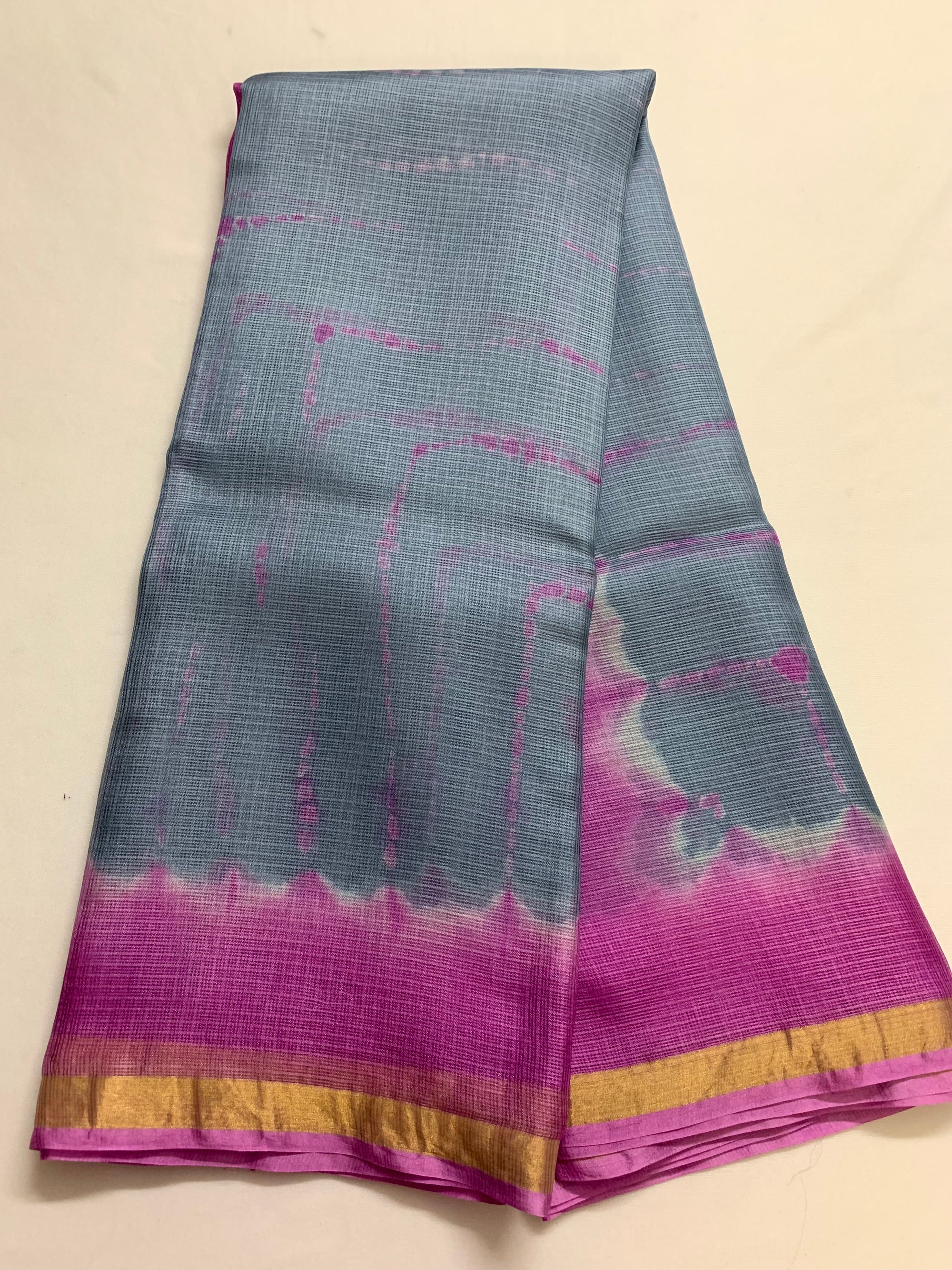 Tie and dye pure kota silk saree