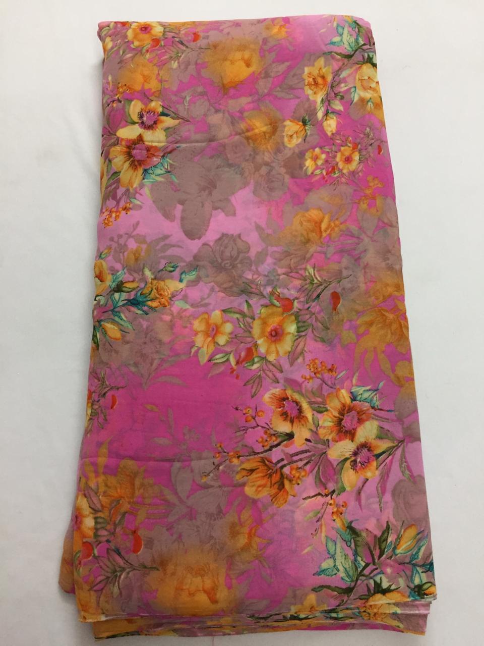 Printed georgette fabric