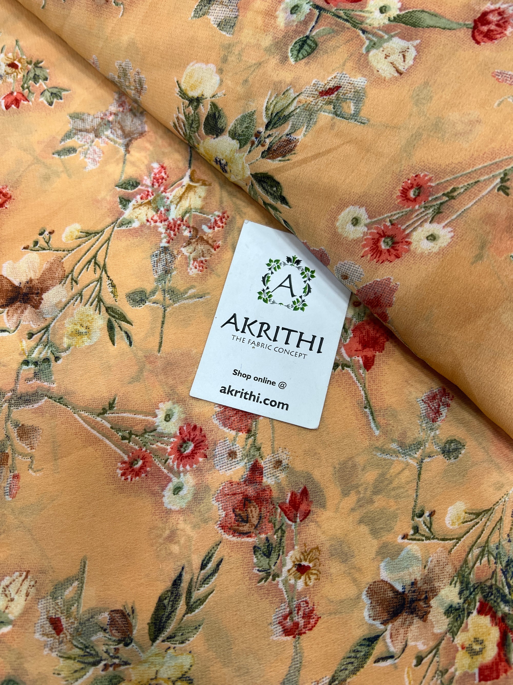 Floral printed georgette fabric