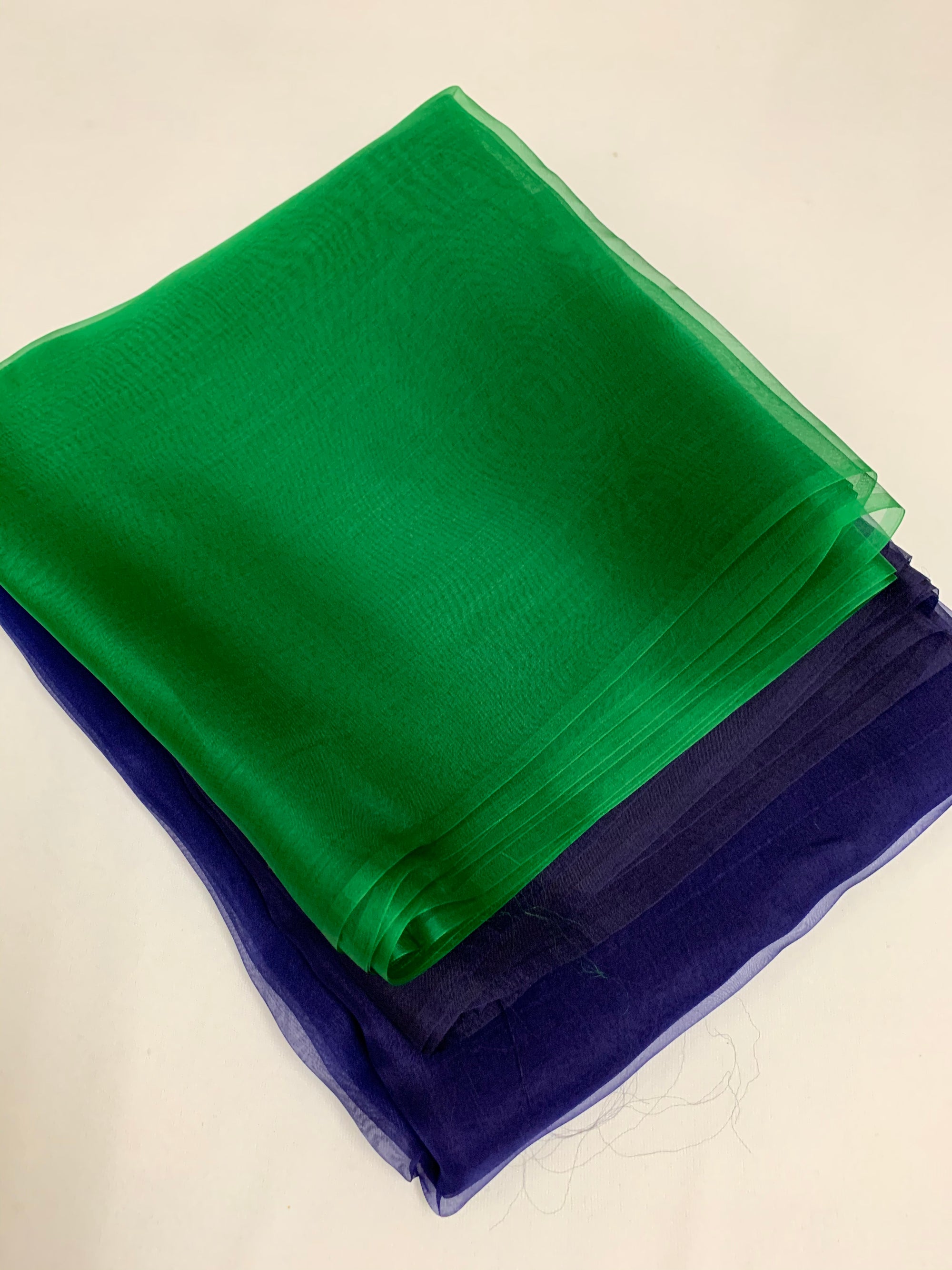PURE SILK ORGANZA DOUBLE SHADED SAREE 40 GRAMS