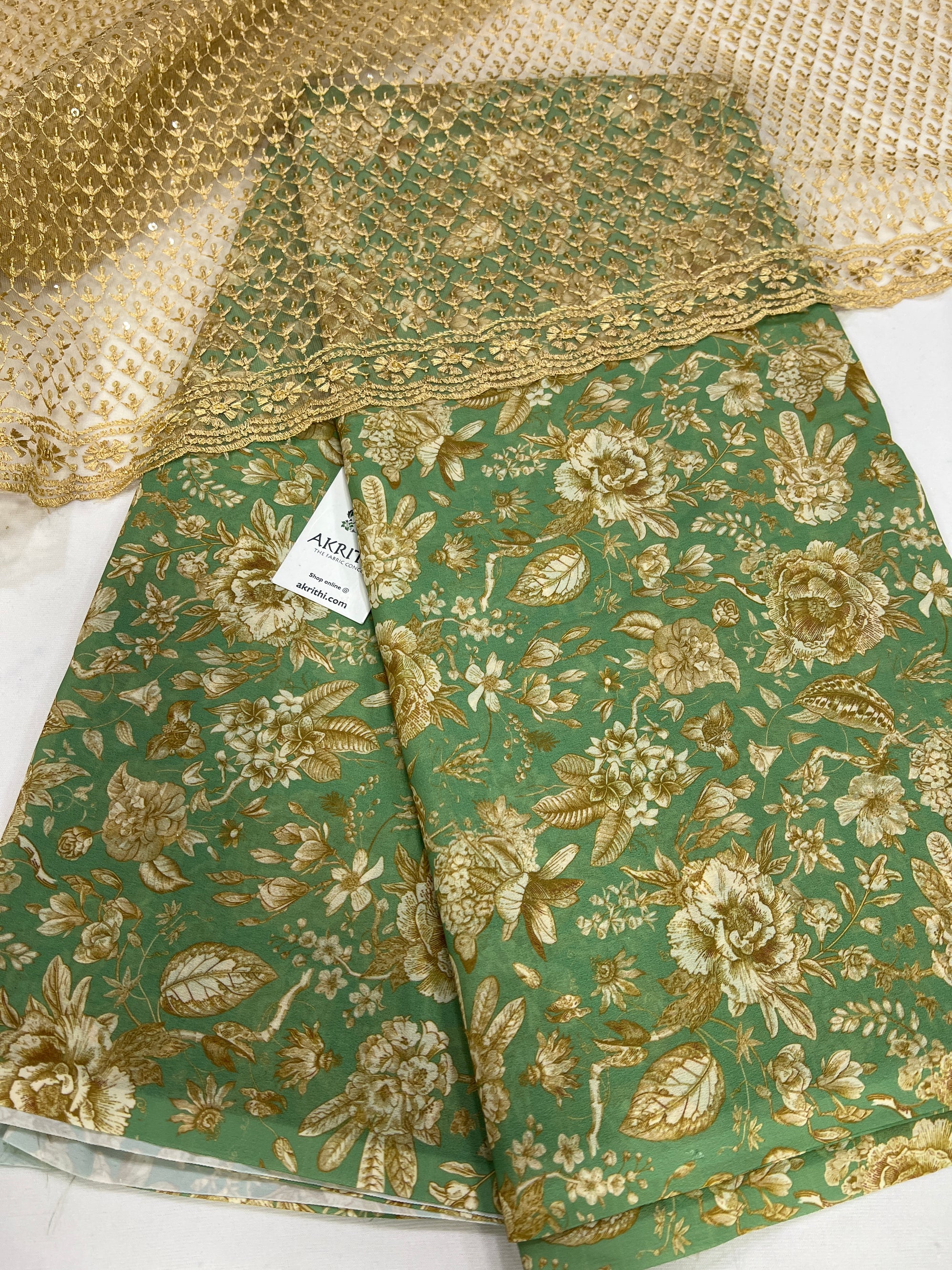 Digital printed georgette saree