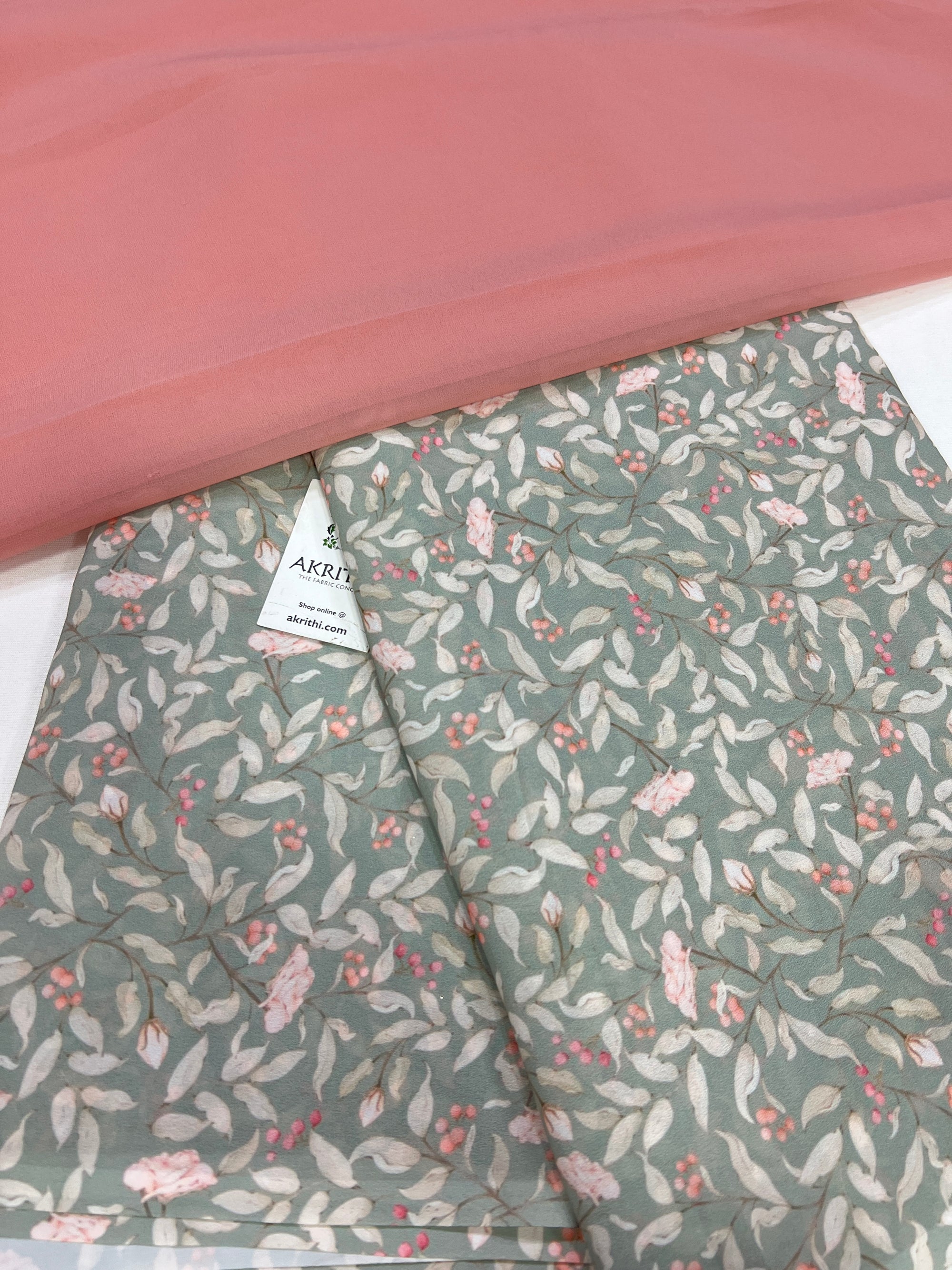 Georgette printed saree with blouse