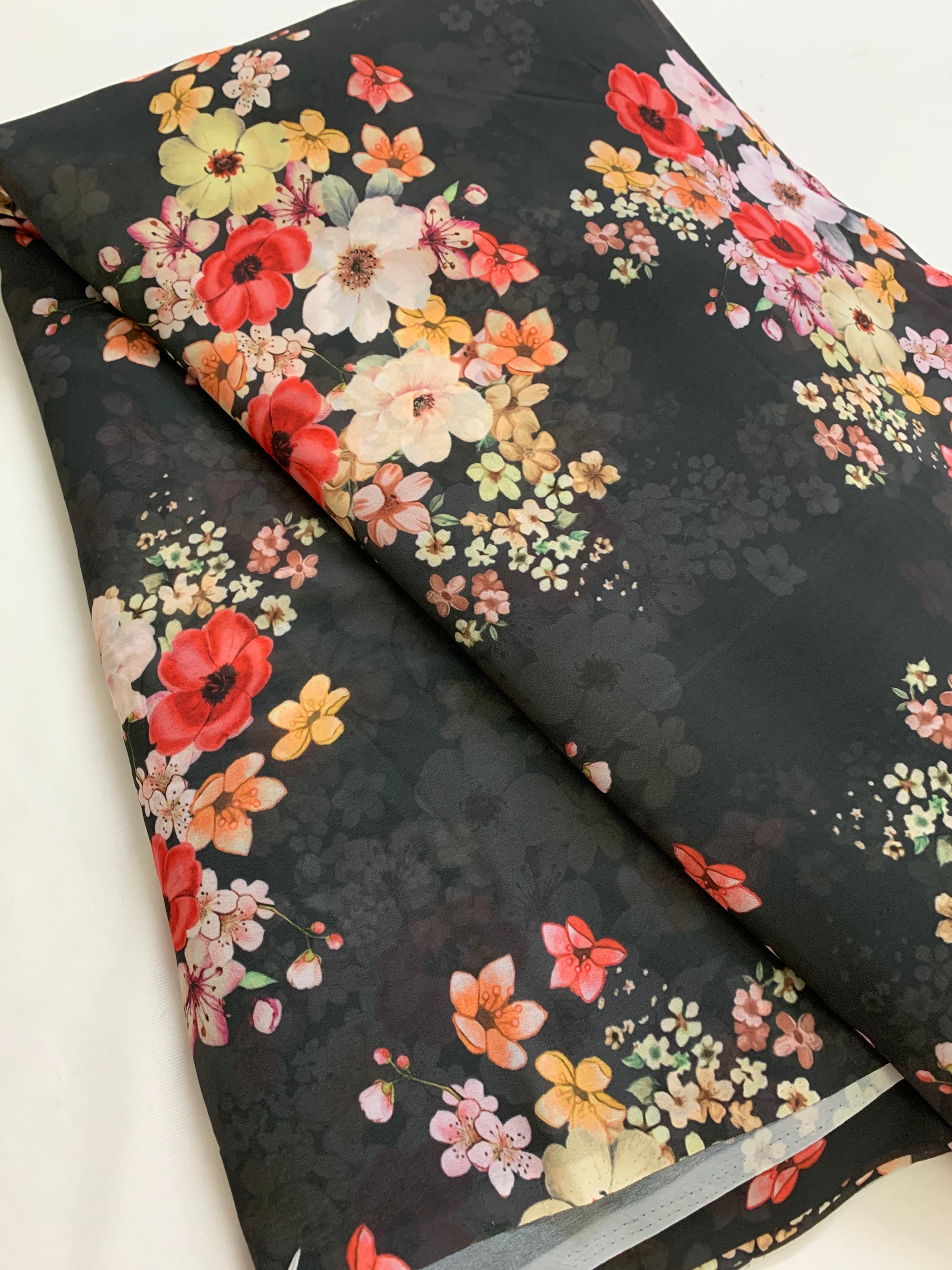 Digital floral Printed georgette fabric