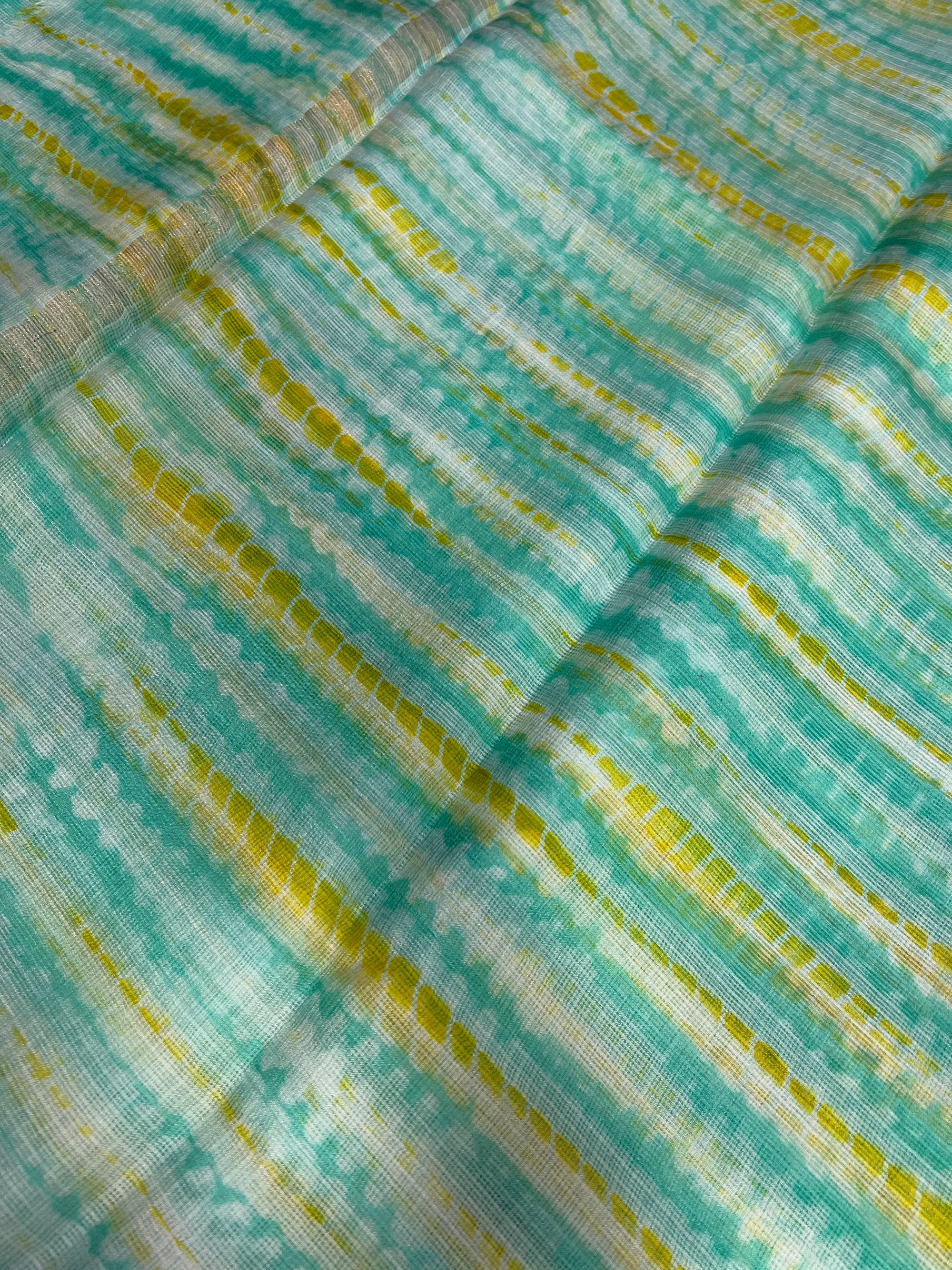 Tie and dye pure kota silk saree