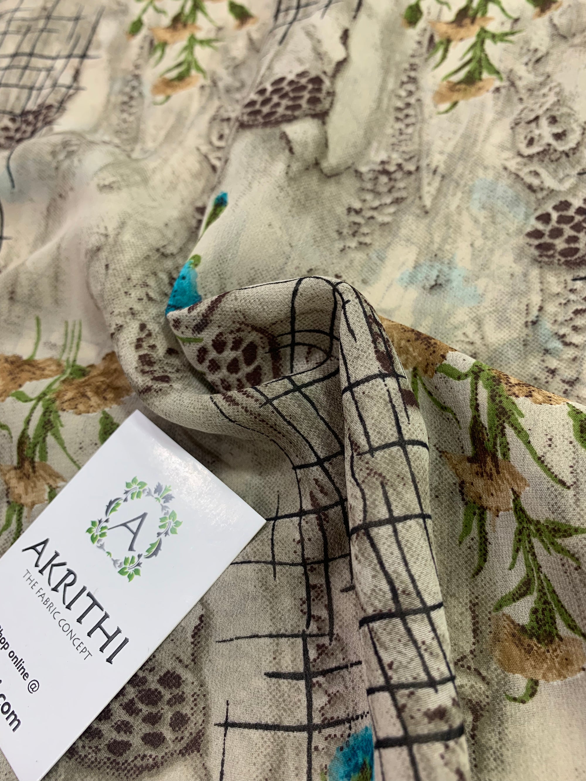 Printed georgette fabric