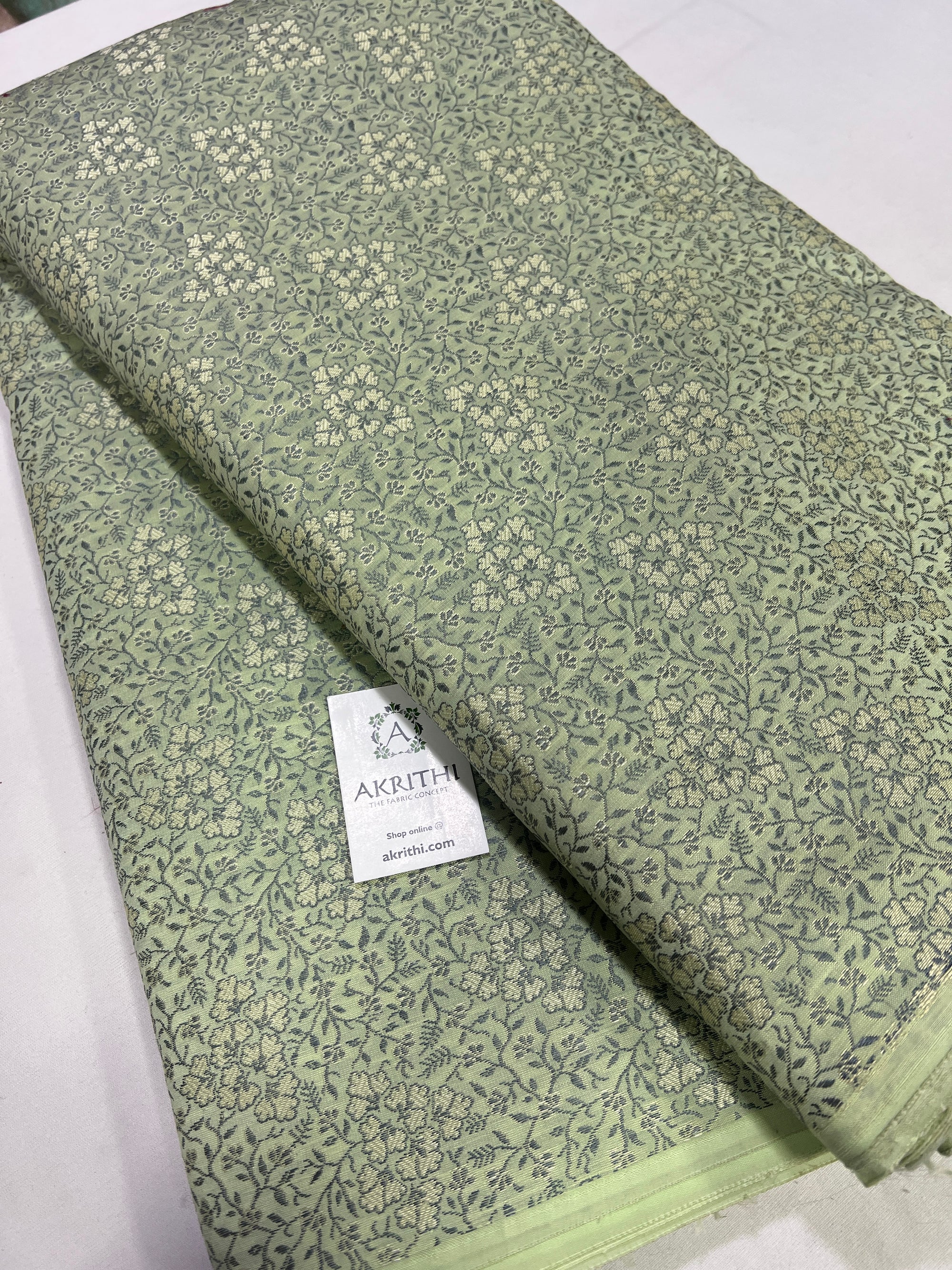 Banarasi brocade fabric without zari