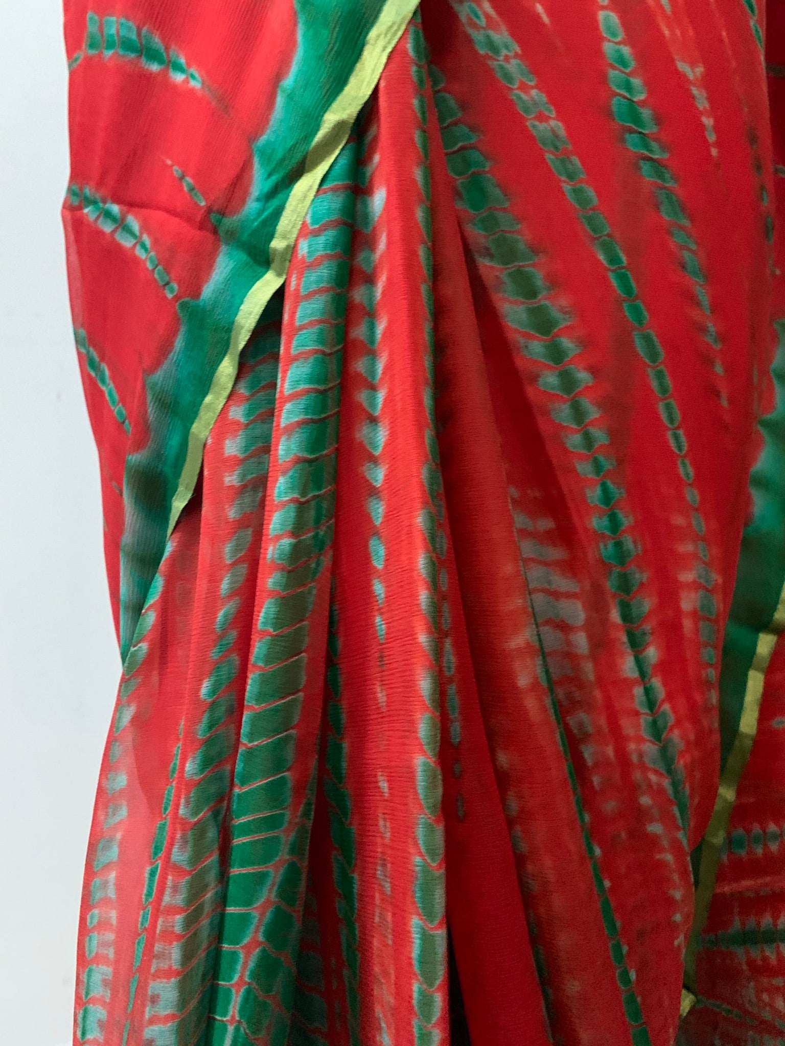PURE CHIFFON SHIBORI TIE AND DYE SAREE