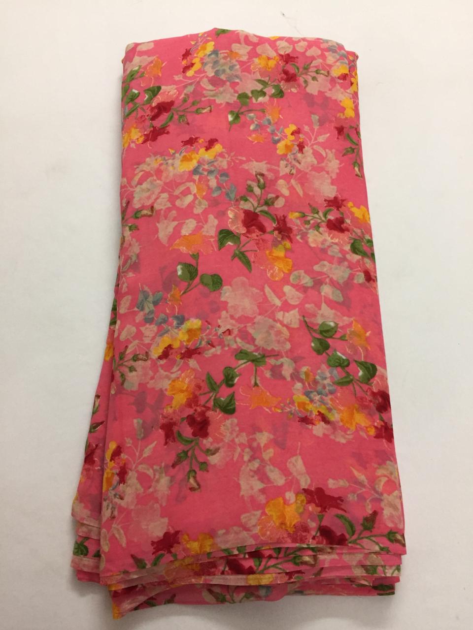 Printed georgette fabric