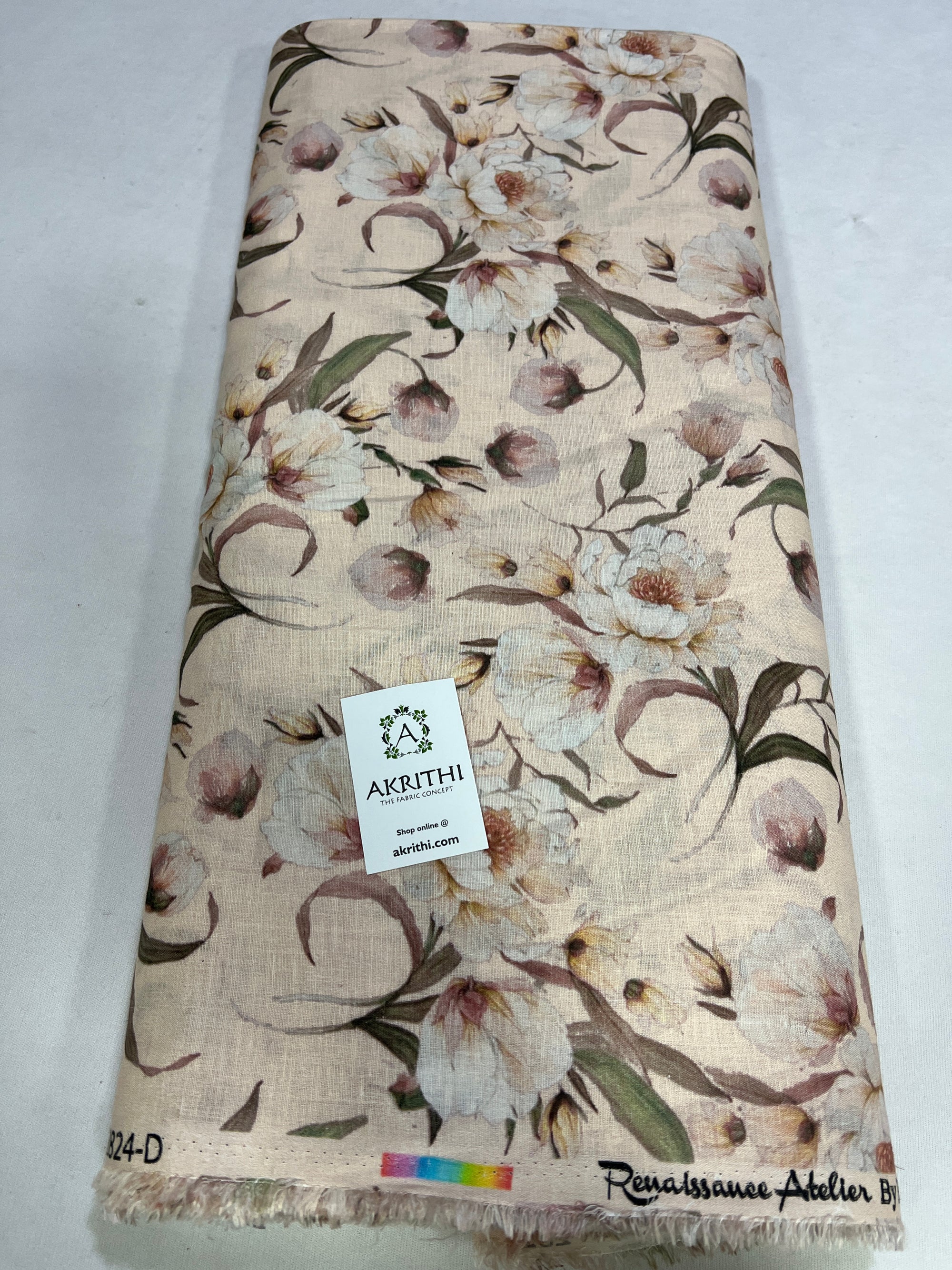 Digital Printed pure linen fabric