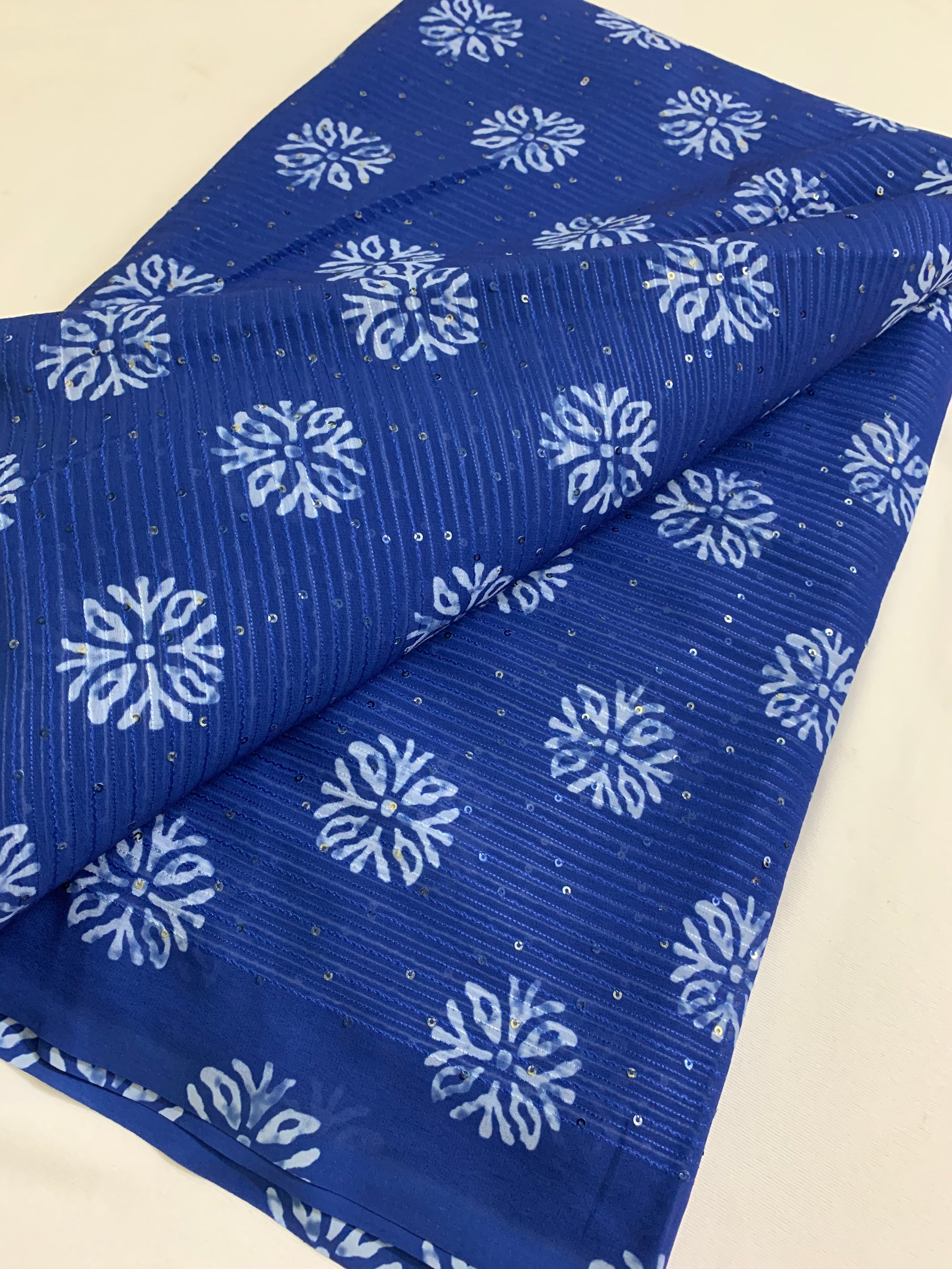 Embroidery on georgette saree
