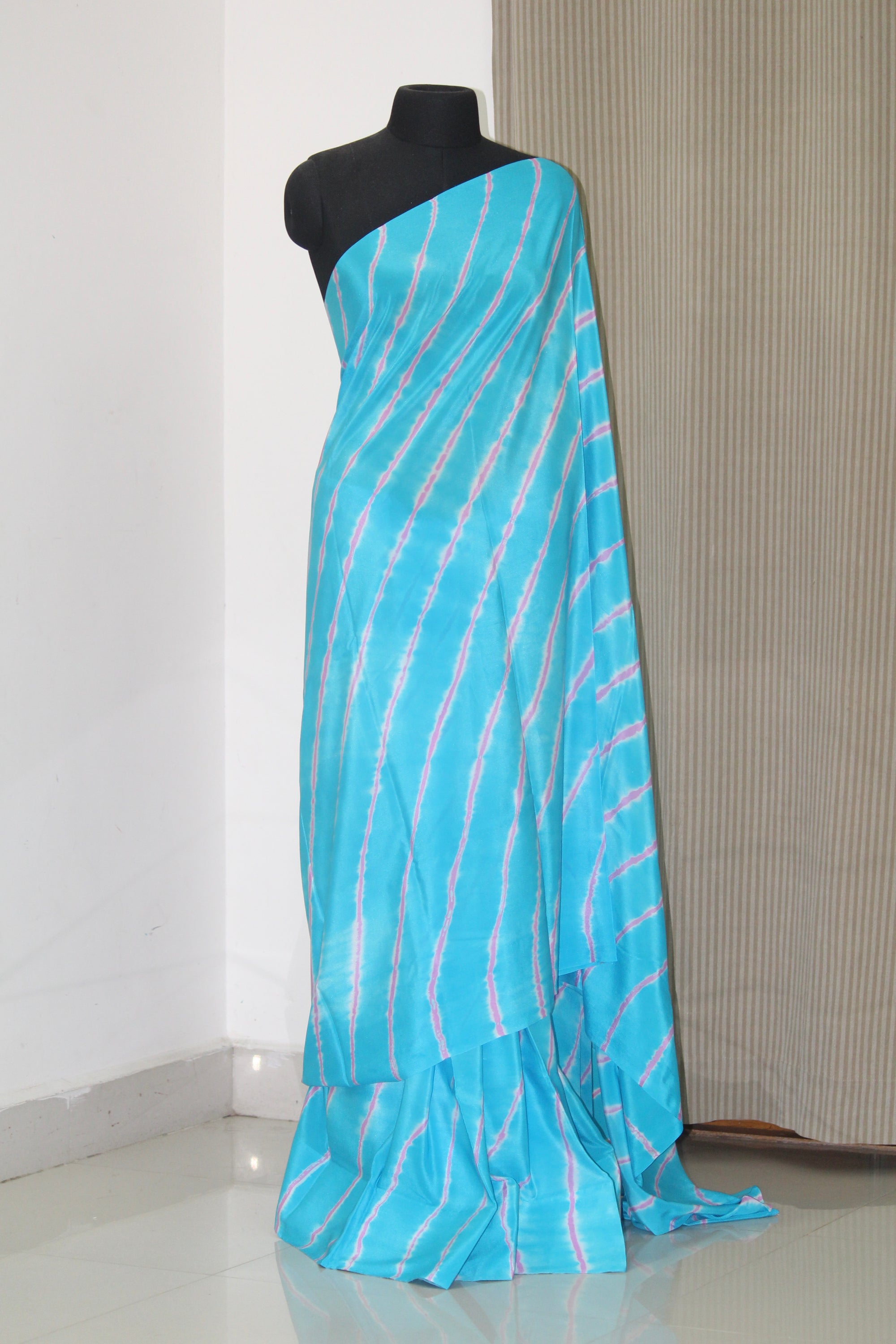 Leheriya pure silk crepe saree