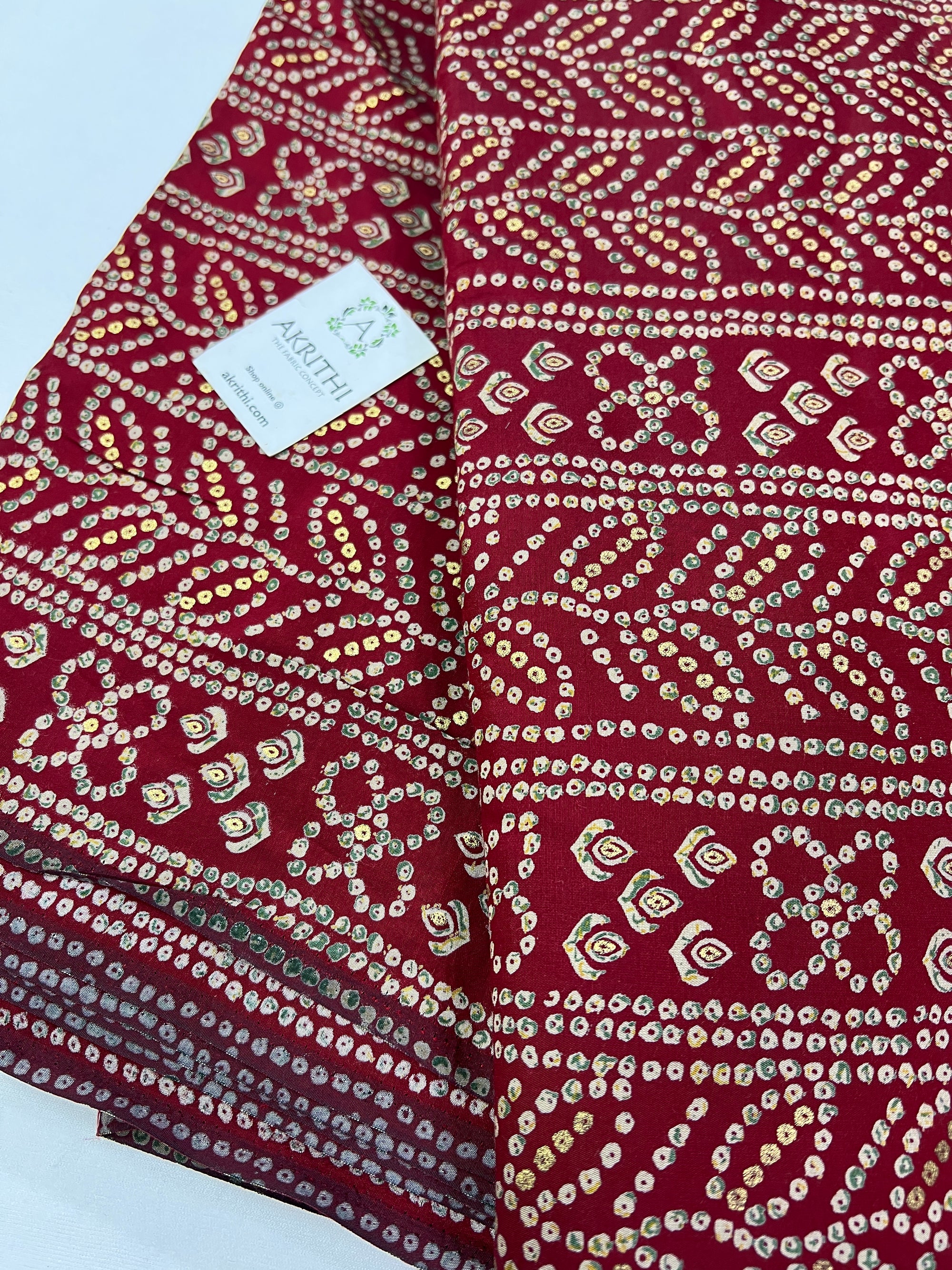 Digital printed silk fabric with foil