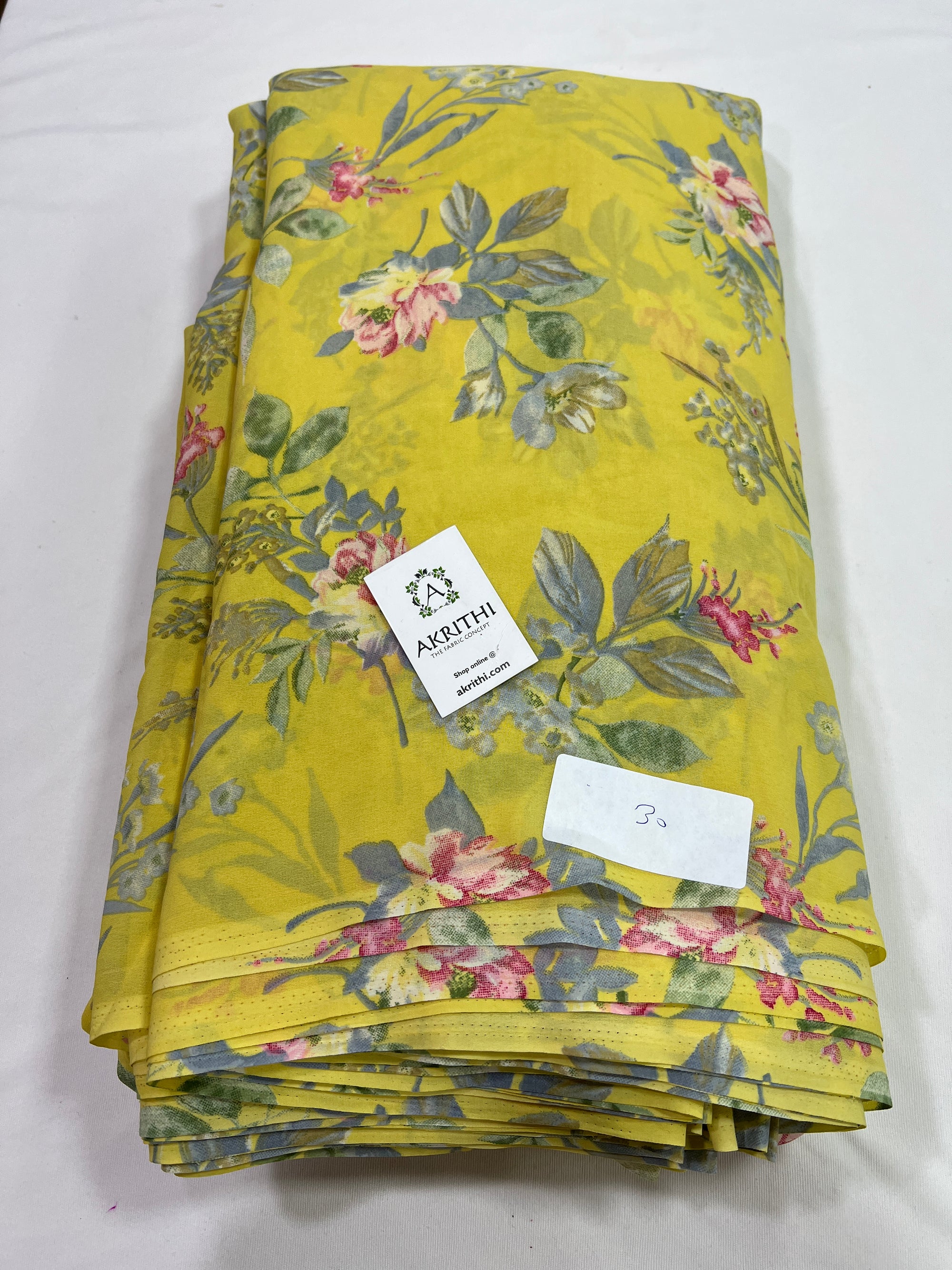 Floral printed georgette fabric 56 inches width