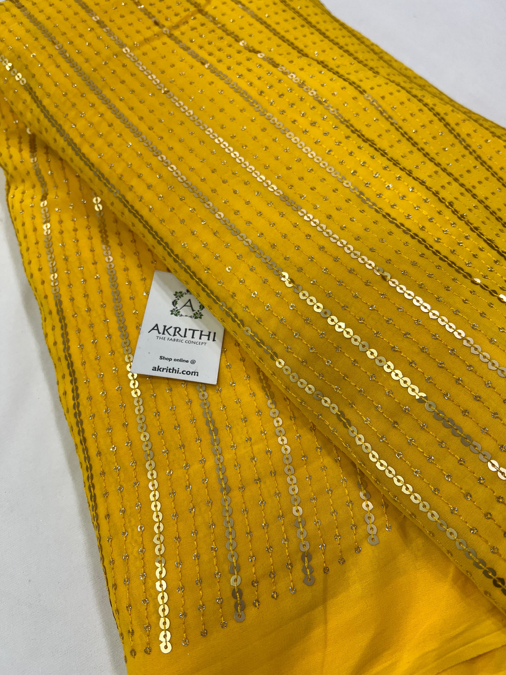 Embroidery on georgette fabric