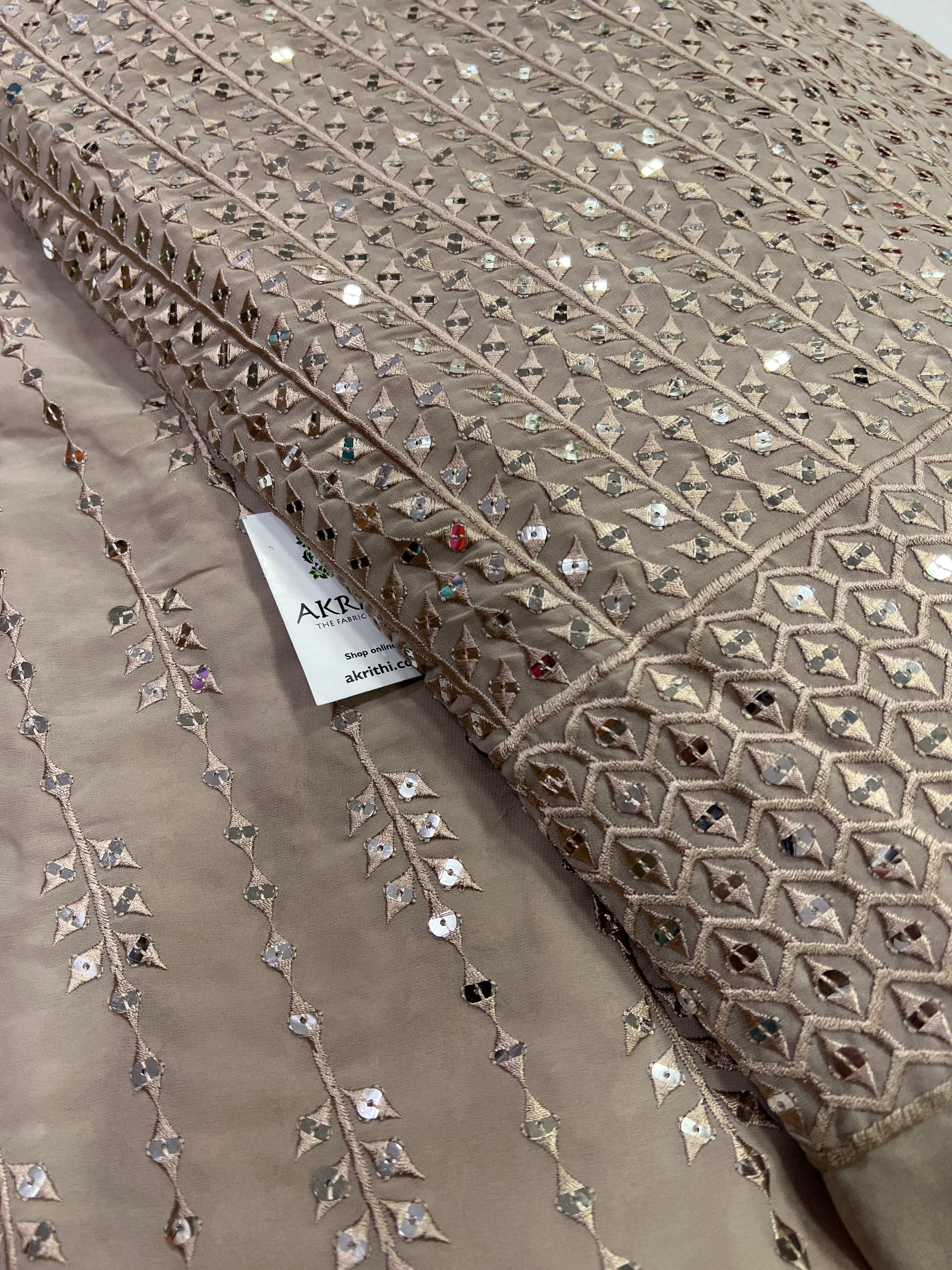 Embroidery on georgette fabric